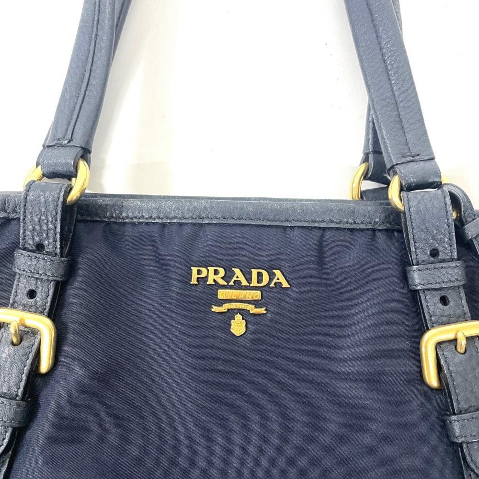 Prada Navy Nylon Tote Bag (Pre-Owned)