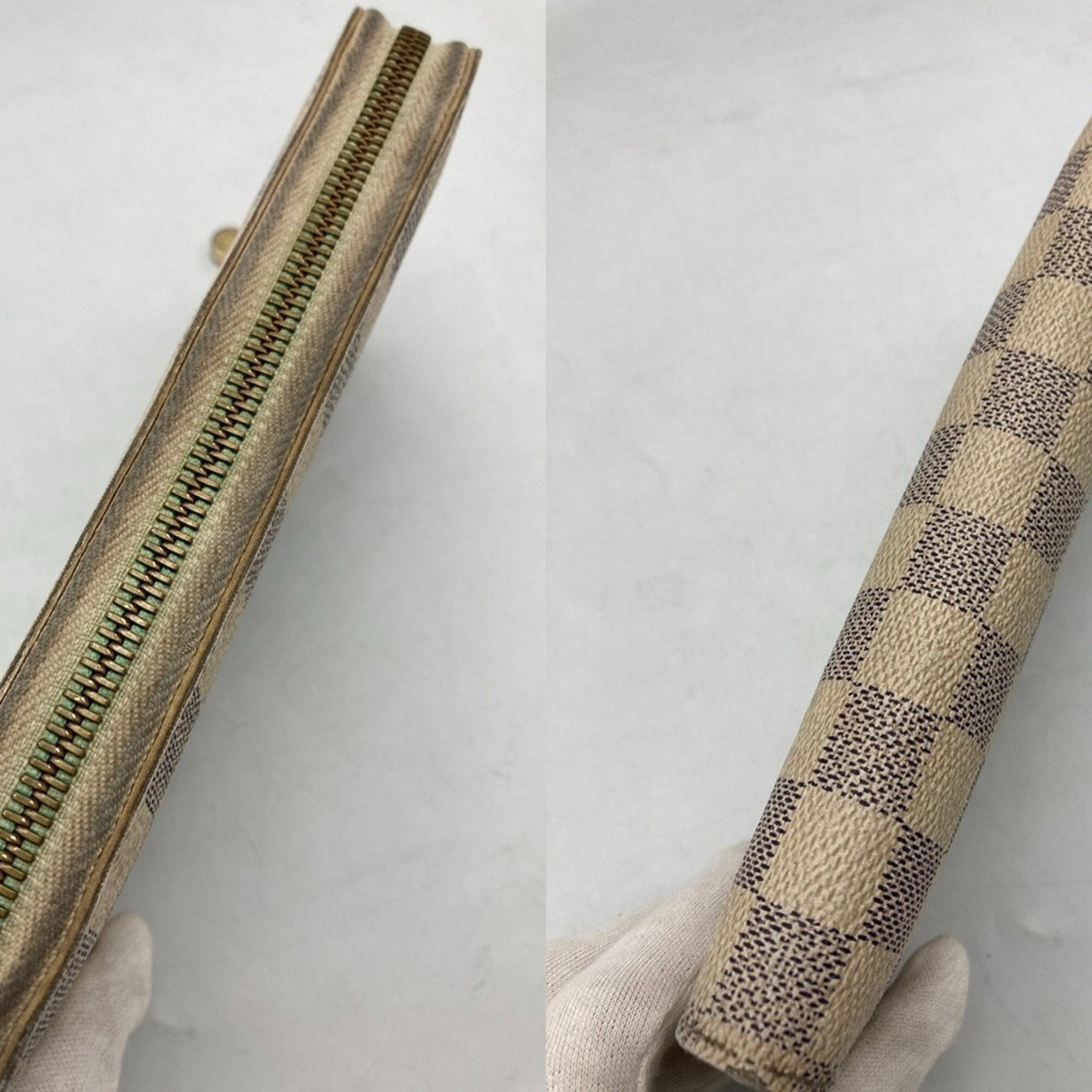 Louis Vuitton Damier Azur Gray Ivory Damier Canvas Long Wallet (Bi-Fold) (Pre-Owned)
