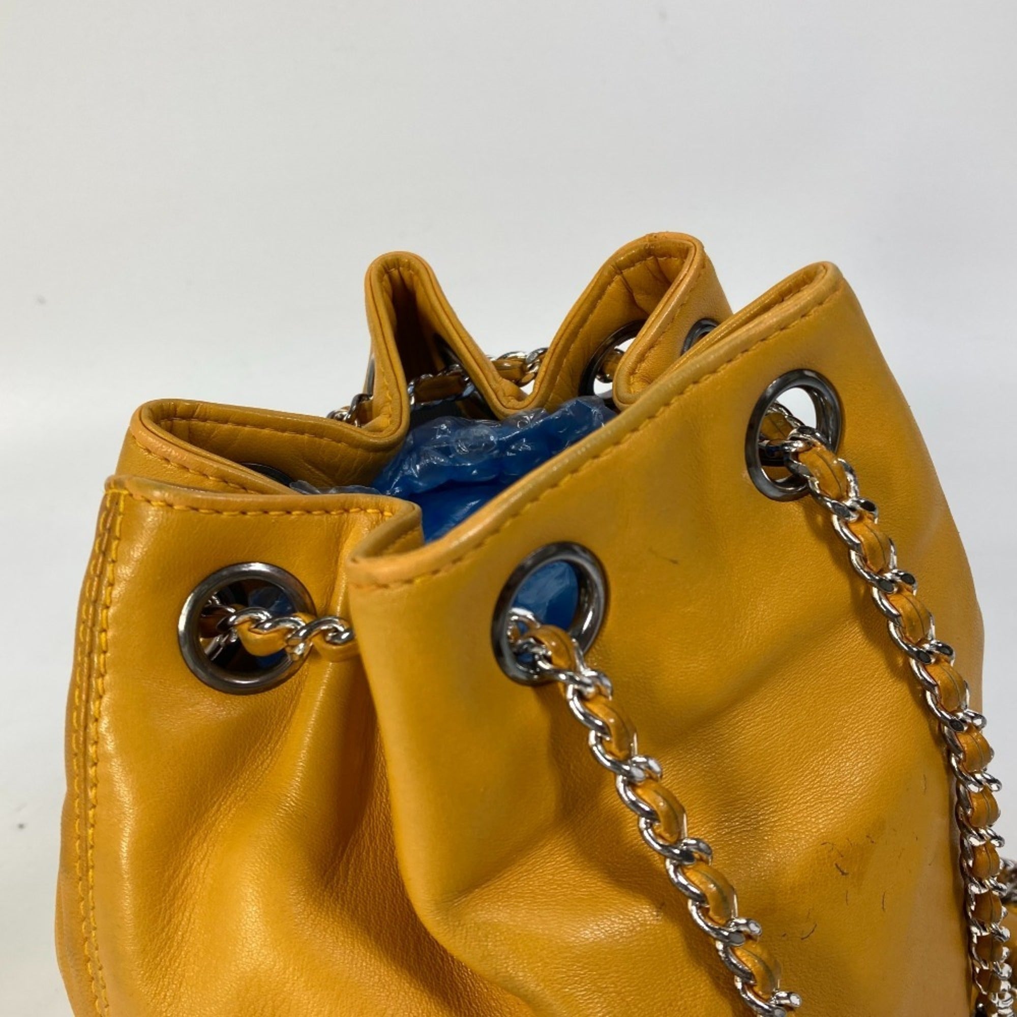 Chanel Yellow Leather Backpack (Pre-Owned)
