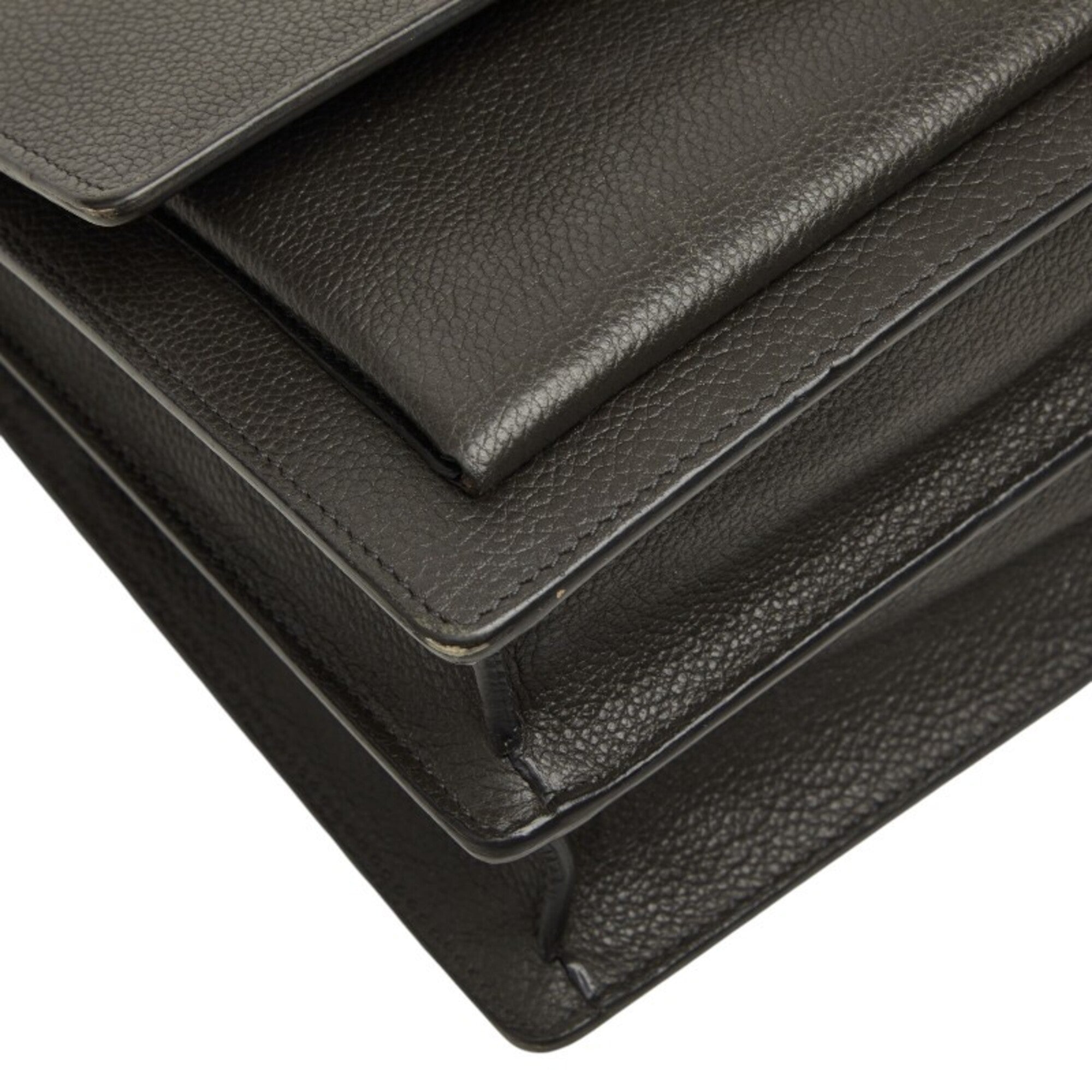 Saint Laurent Gray Leather Shoulder Bag (Pre-Owned)
