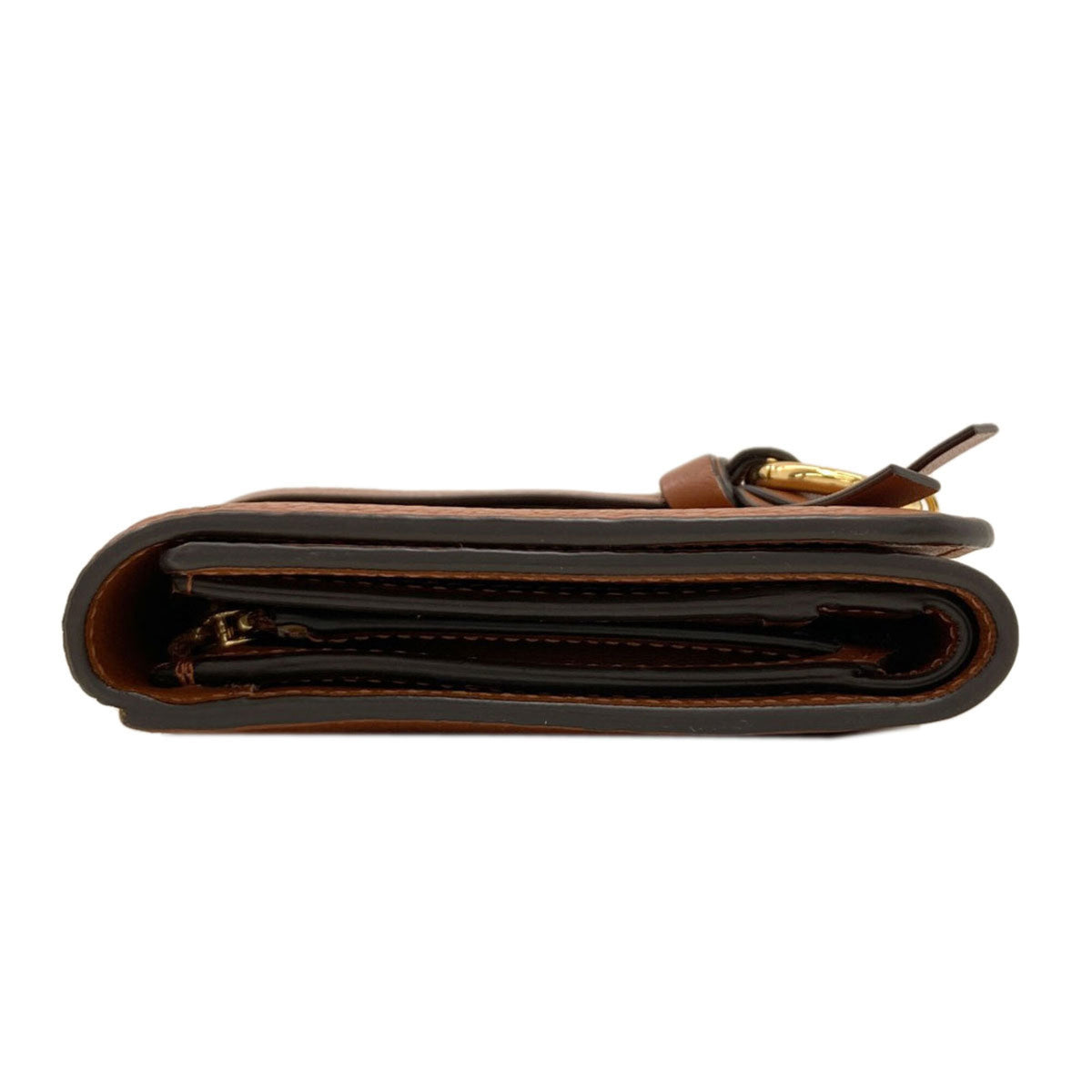 Chloé Brown Leather Long Wallet (Bi-Fold) (Pre-Owned)