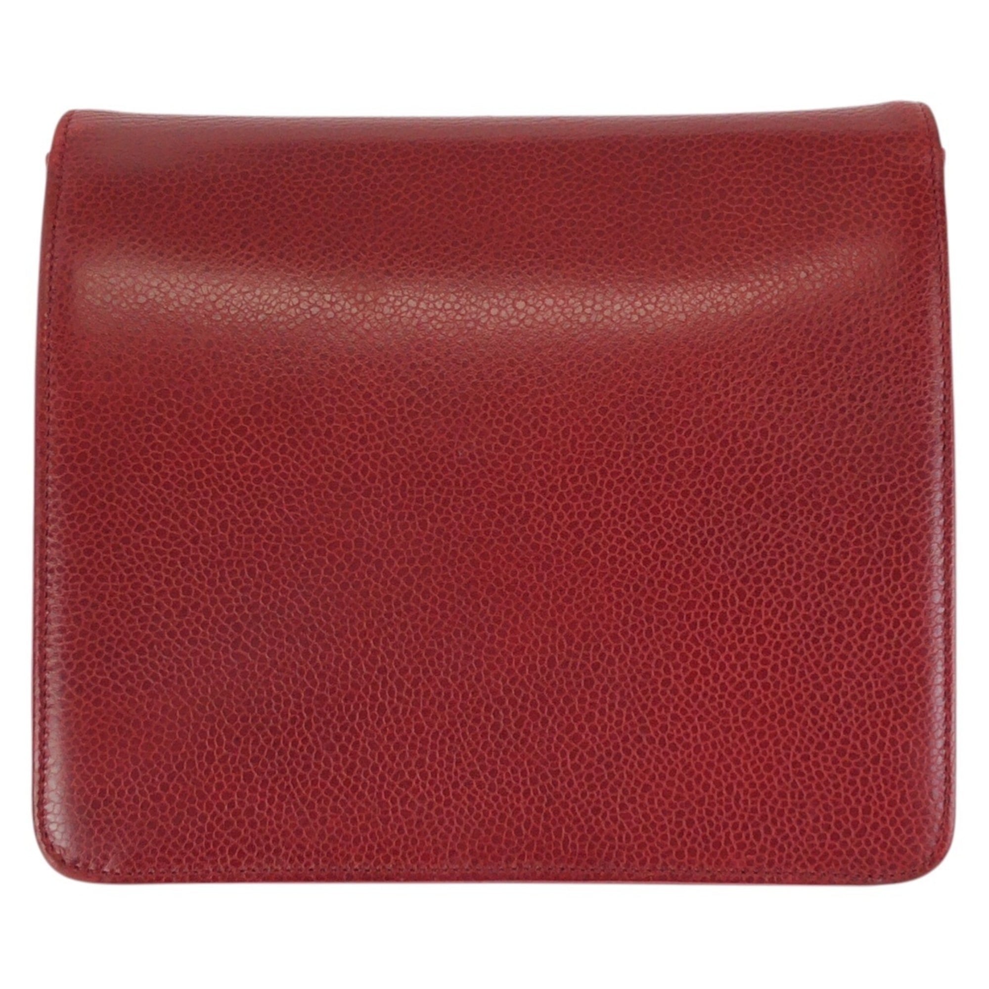Christian Dior Red Color Leather Pochette Shoulder Bag (Pre-Owned)