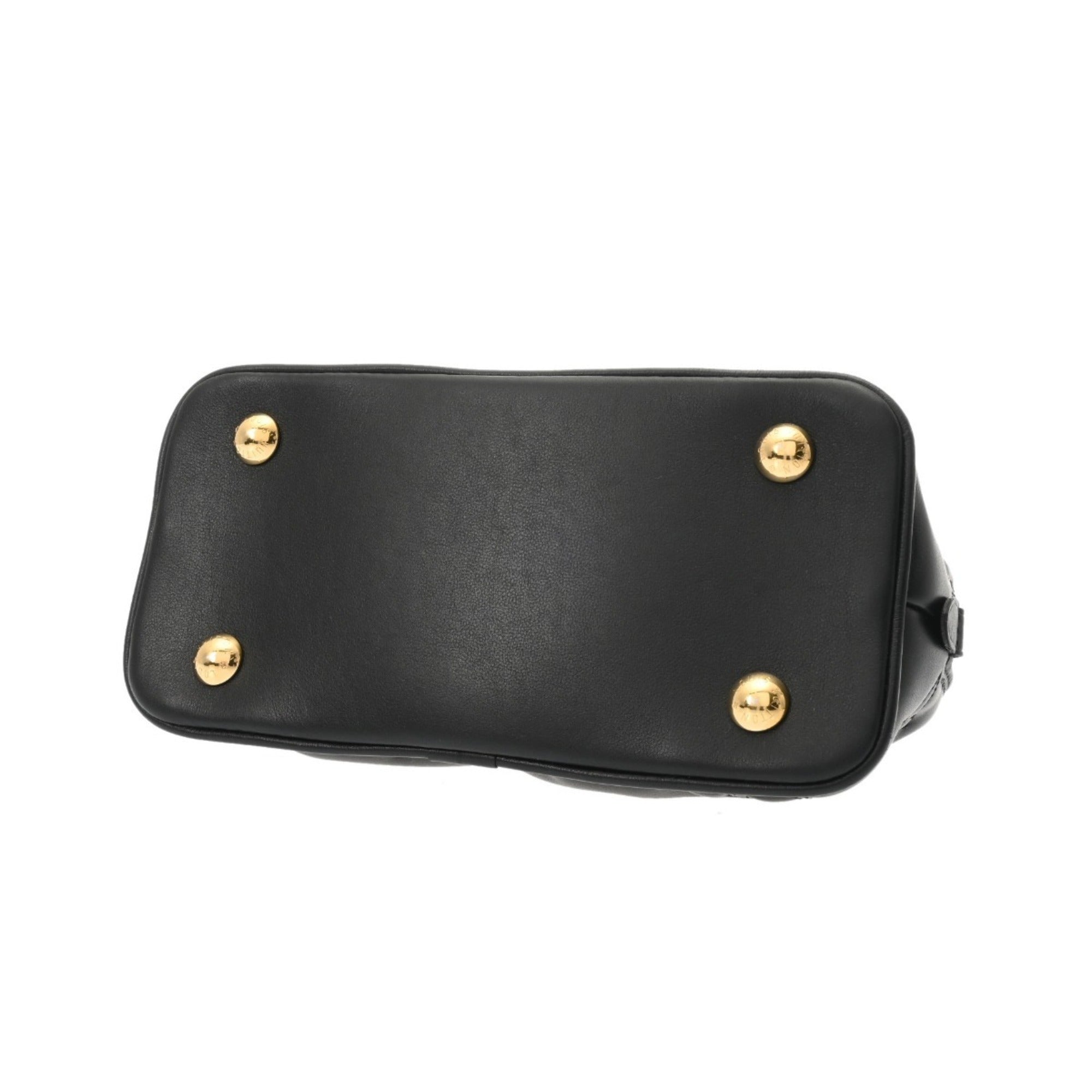 Louis Vuitton Black Leather Handbag (Pre-Owned)