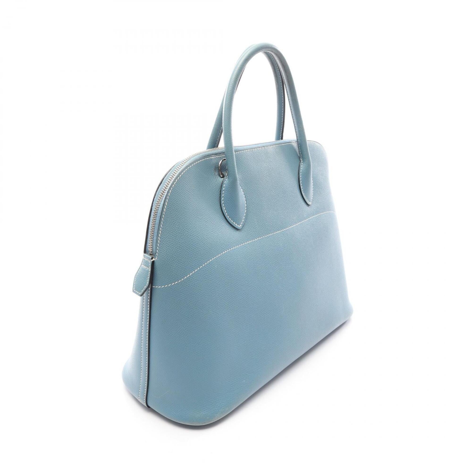 Hermes Blue Blue Jean Epsom Leather Leather Handbag (Pre-Owned)