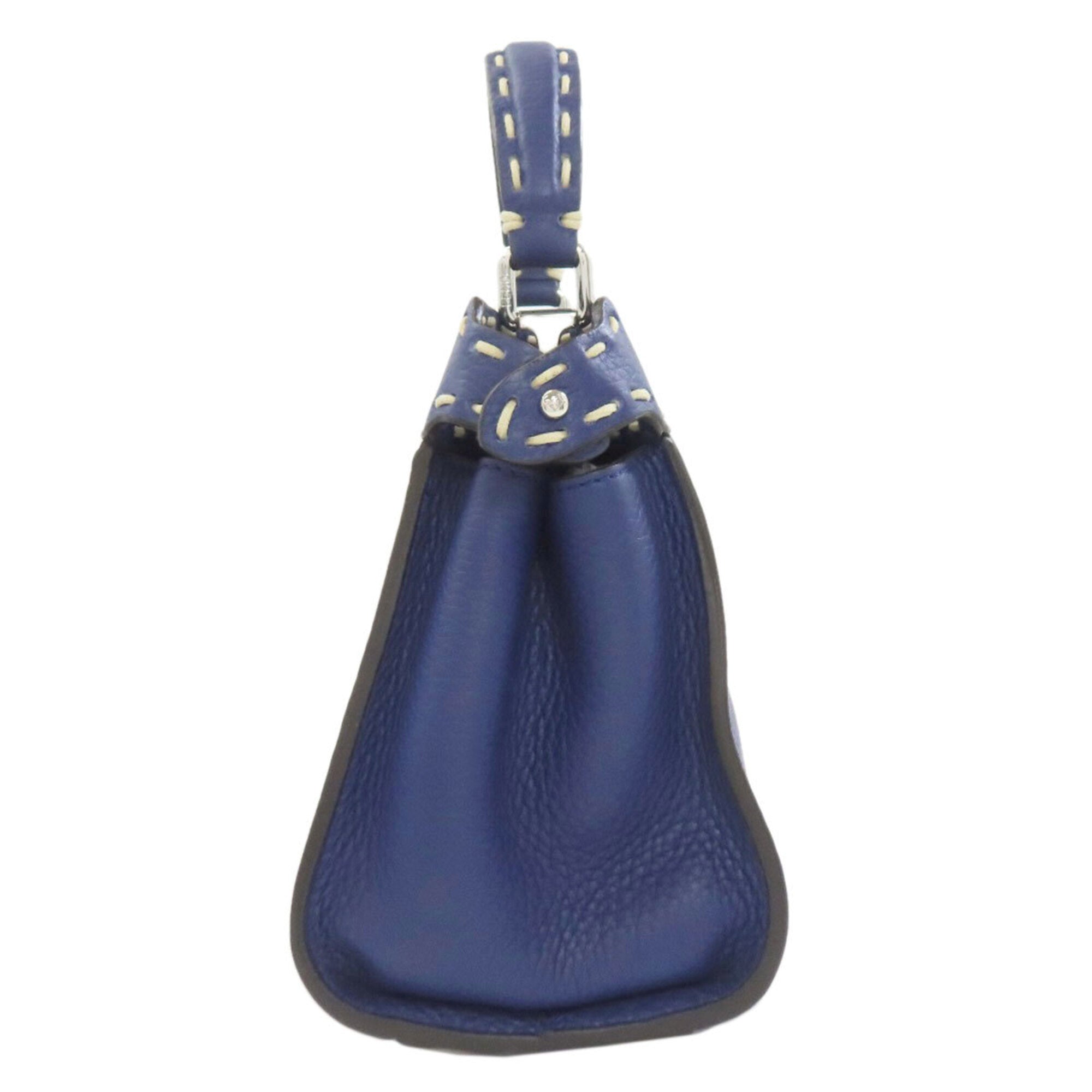 Fendi Blue Leather Handbag (Pre-Owned)