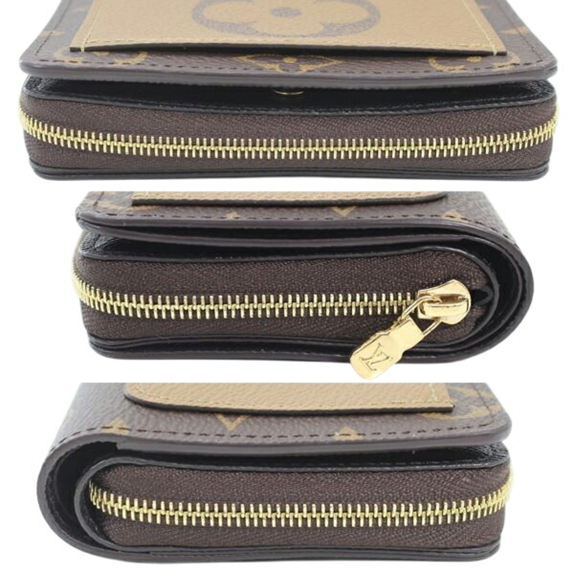 Louis Vuitton Brown Monogram Reverse Monogram Reverse Canvas Wallet (Bi-Fold) (Pre-Owned)