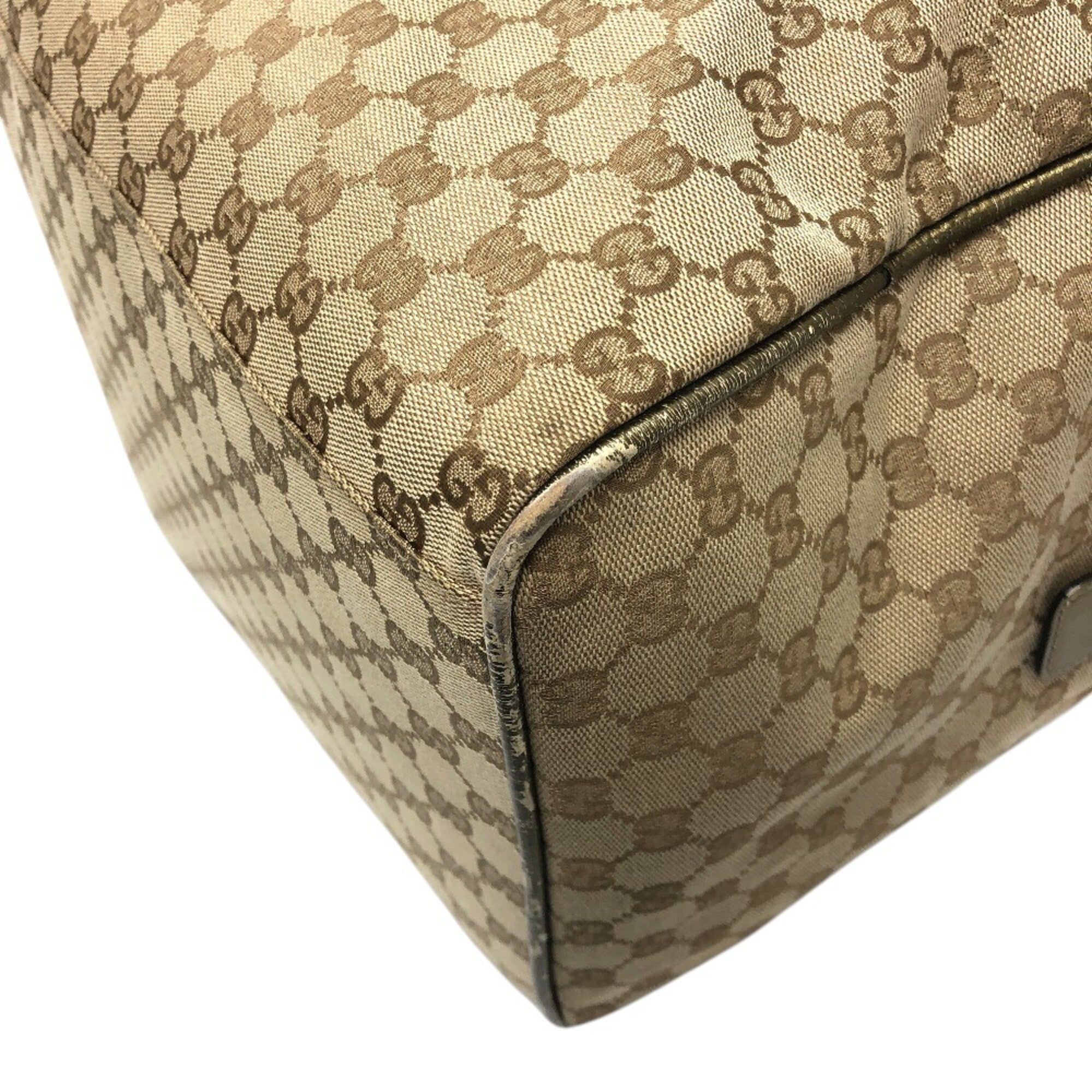 Gucci Beige Gg Canvas Boston Bag Tote Bag (Pre-Owned)