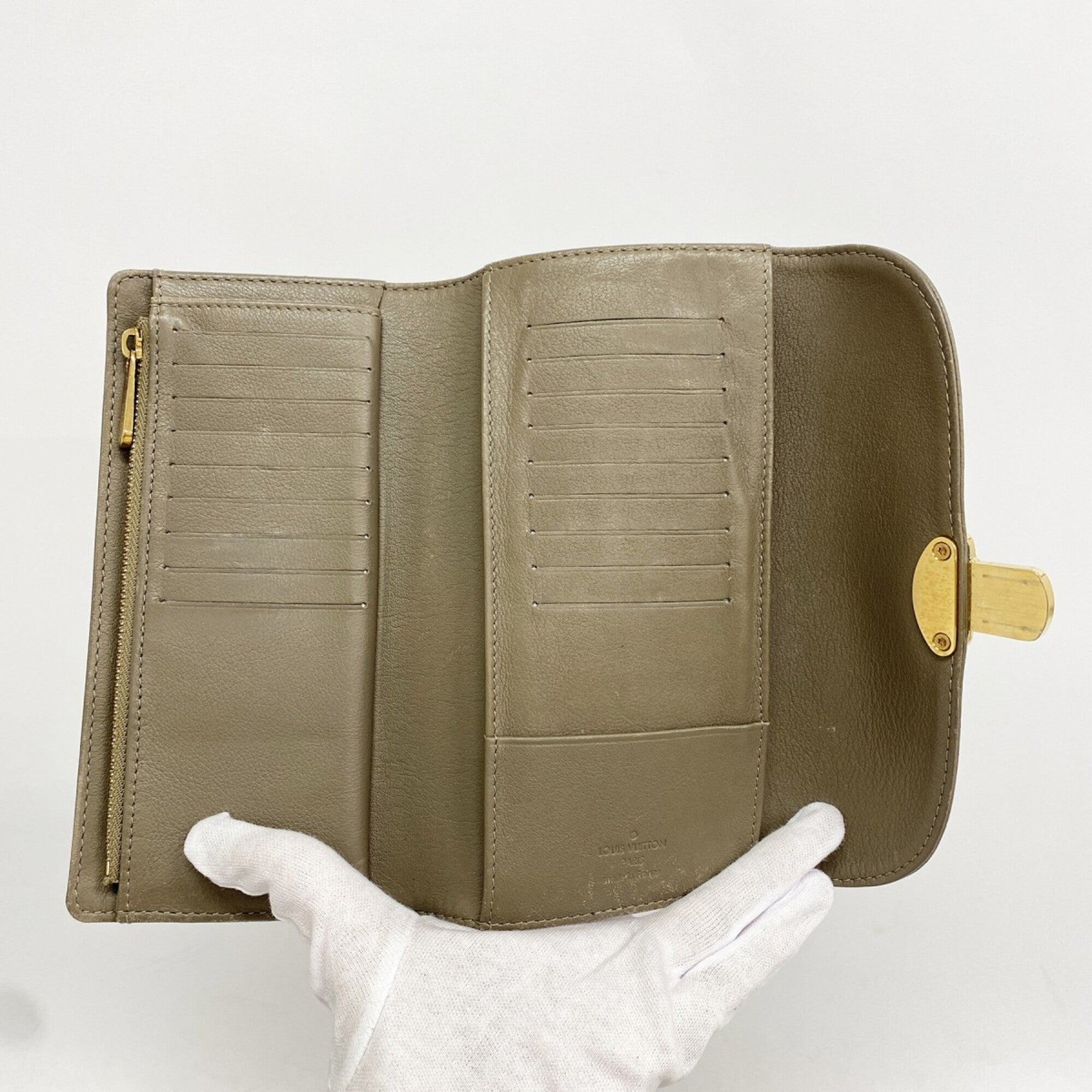 Louis Vuitton Taupe Long Wallet (Bi-Fold) (Pre-Owned)
