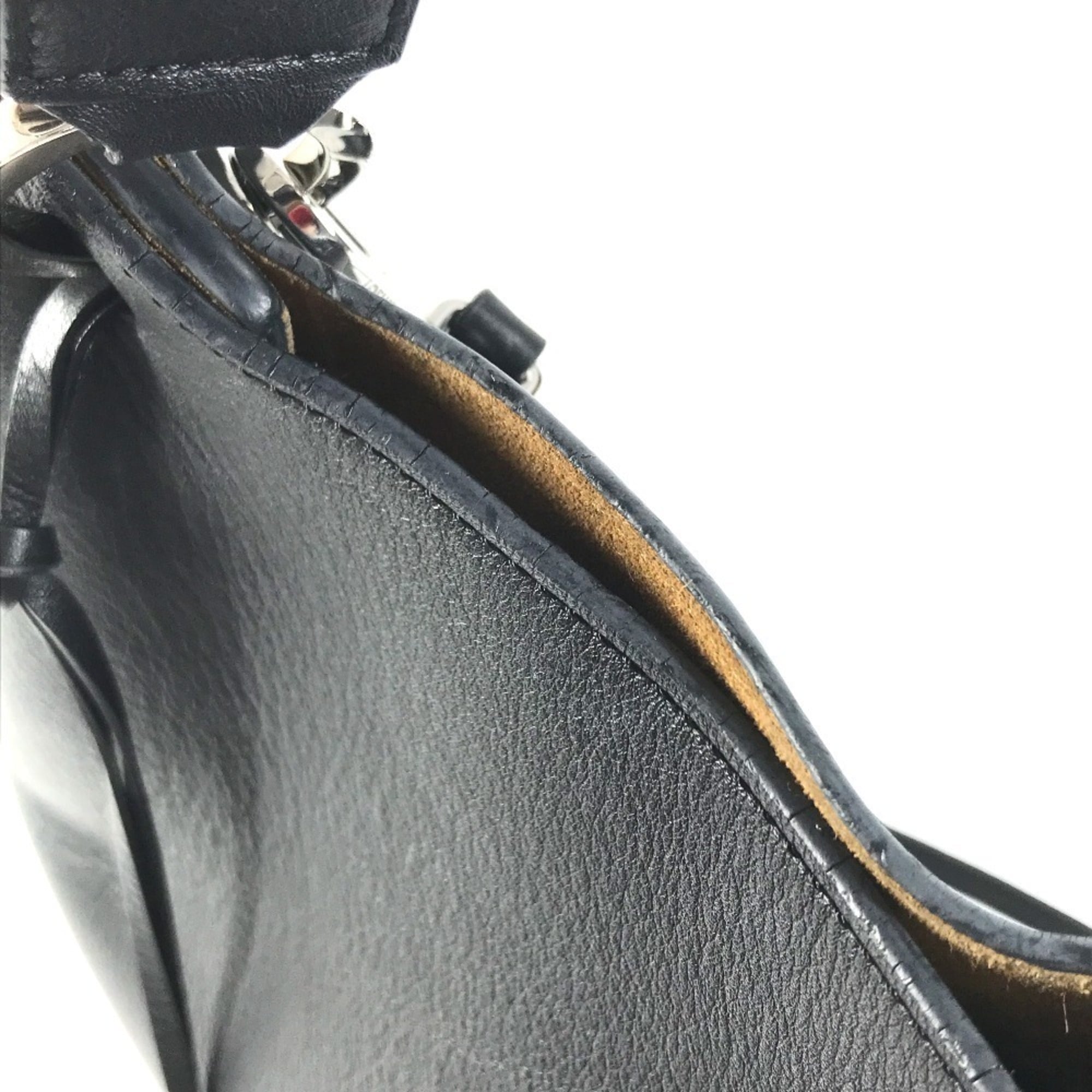 Loewe Black Leather Handbag Shoulder Bag (Pre-Owned)