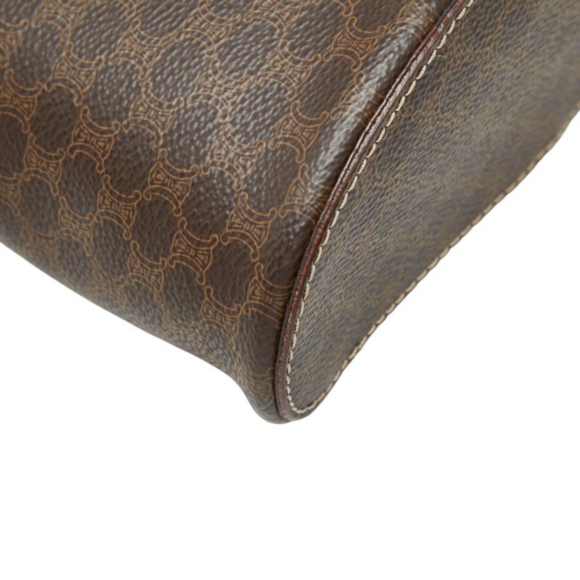 Celine Brown Pvc Shoulder Bag Vanity Bag (Pre-Owned)