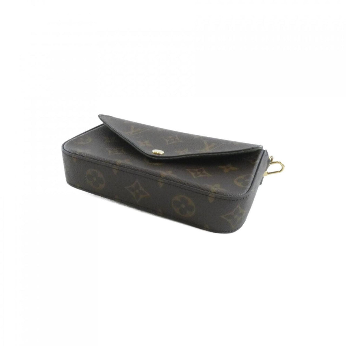 Louis Vuitton Khaki Marron Coated Canvas Pochette Pouch Shoulder Bag (Pre-Owned)
