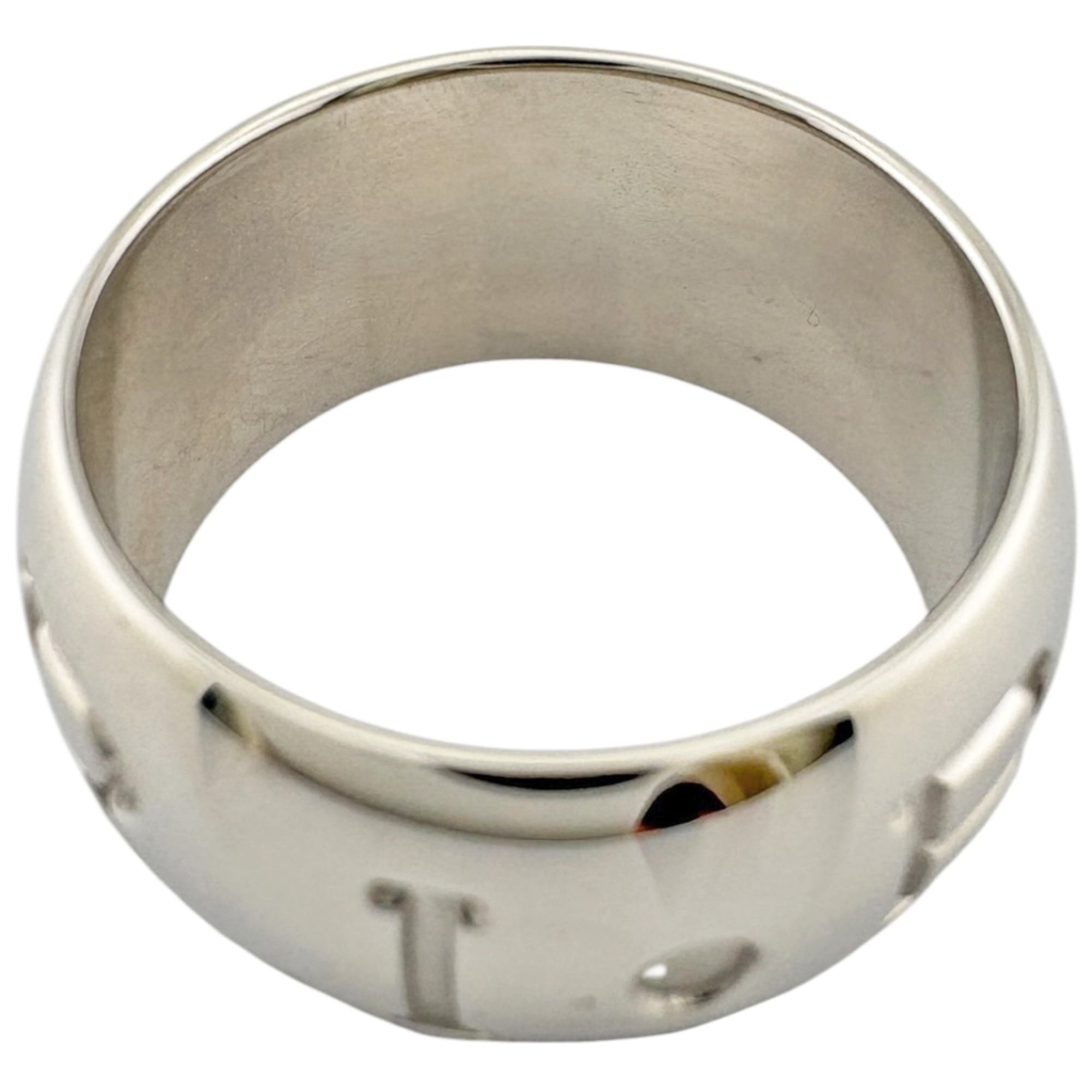 Bvlgari Silver White Gold (18K) Band Ring (Pre-Owned)