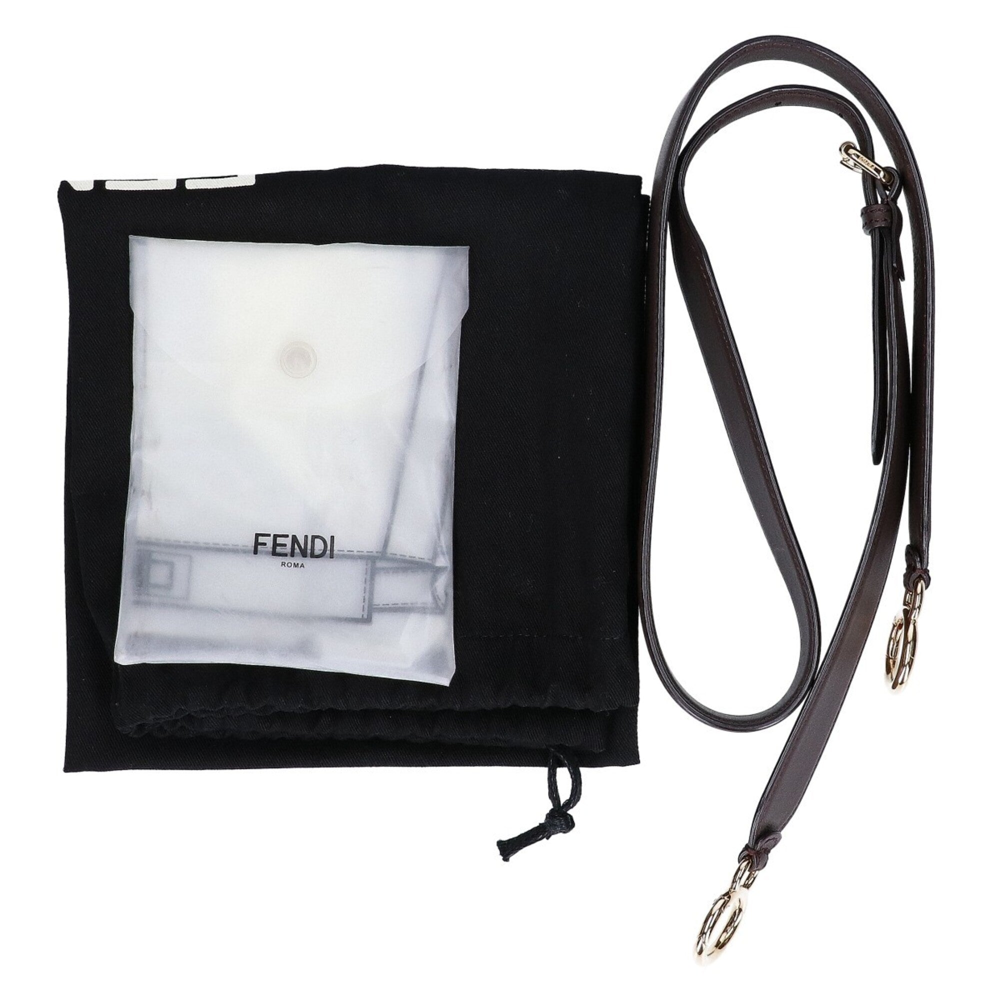 Fendi Brown Leather Shoulder Bag (Pre-Owned)