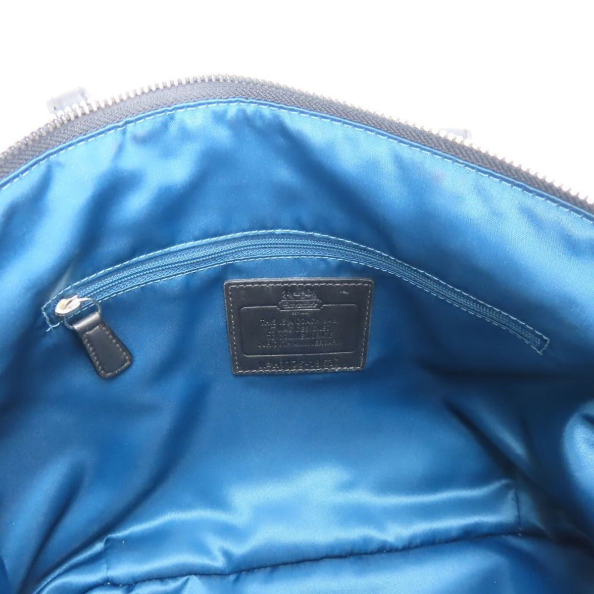 Coach Black Nylon Leather Handbag (Pre-Owned)
