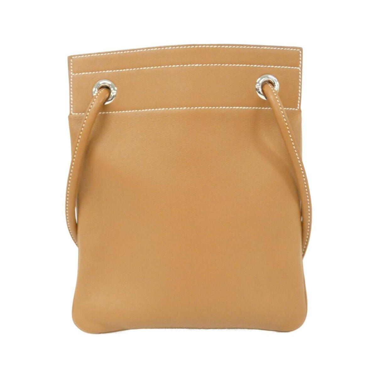 Hermes Brown Agneau Milo Swift Leather Shoulder Bag (Pre-Owned)