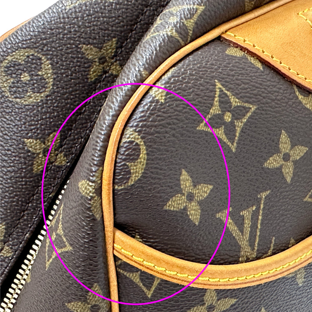 Louis Vuitton Brown Monogram Canvas Handbag (Pre-Owned)