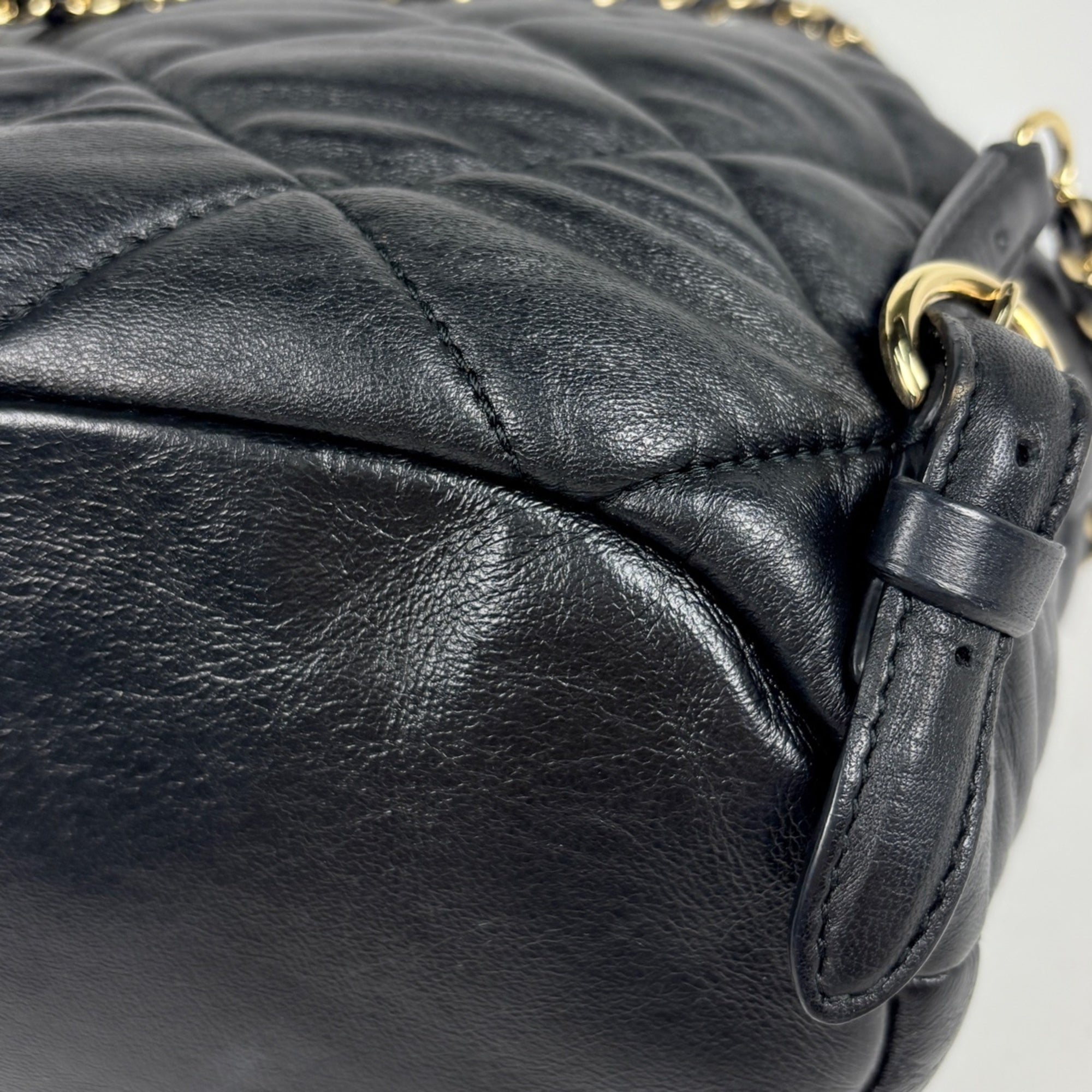 Salvatore Ferragamo Black Quilting Backpack (Pre-Owned)