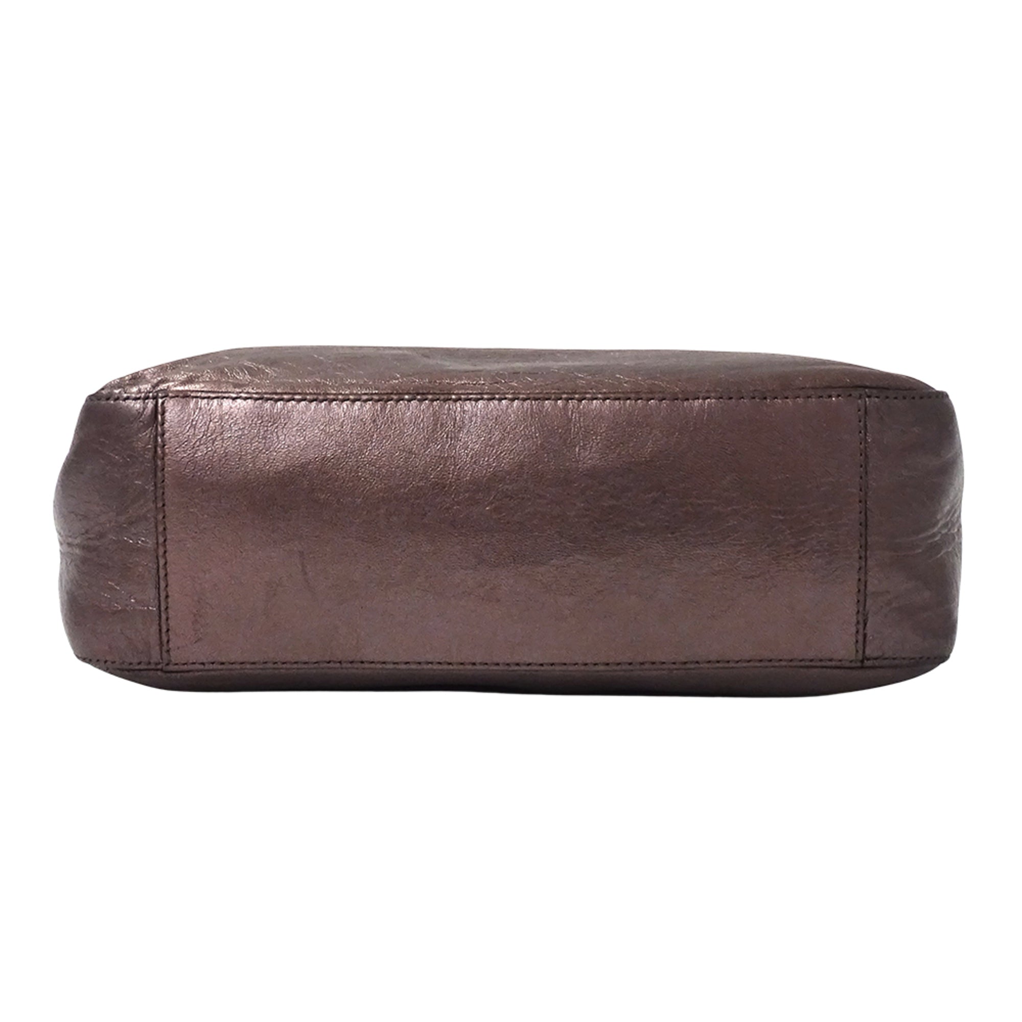 Prada Metallic Purple Leather Shoulder Bag (Pre-Owned)