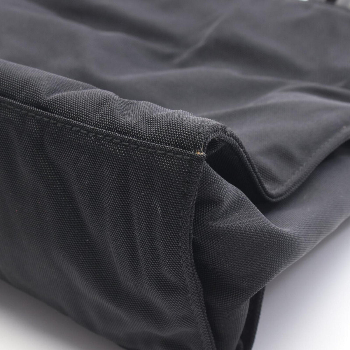 Gucci Black Leather Nylon Canvas Handbag Tote Bag (Pre-Owned)