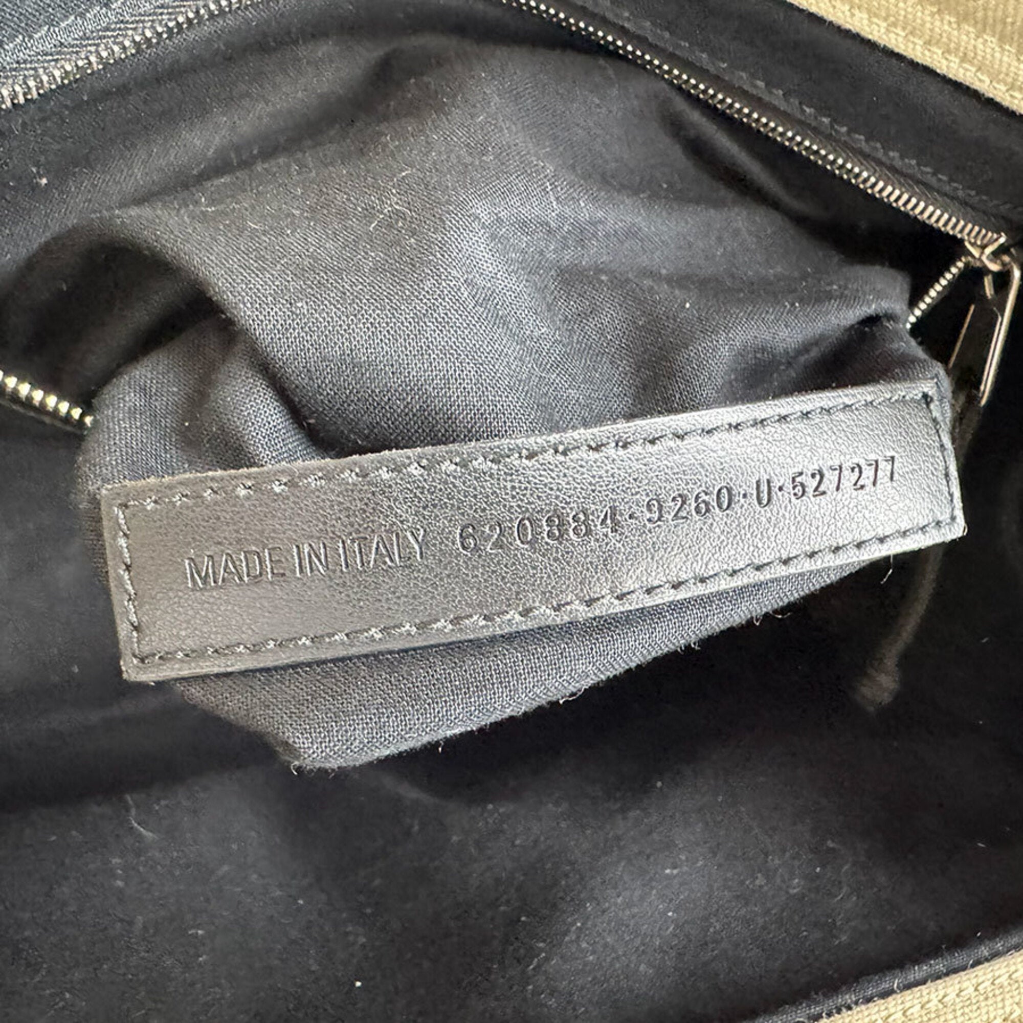 Balenciaga Black Ivory Canvas Handbag Shoulder Bag (Pre-Owned)