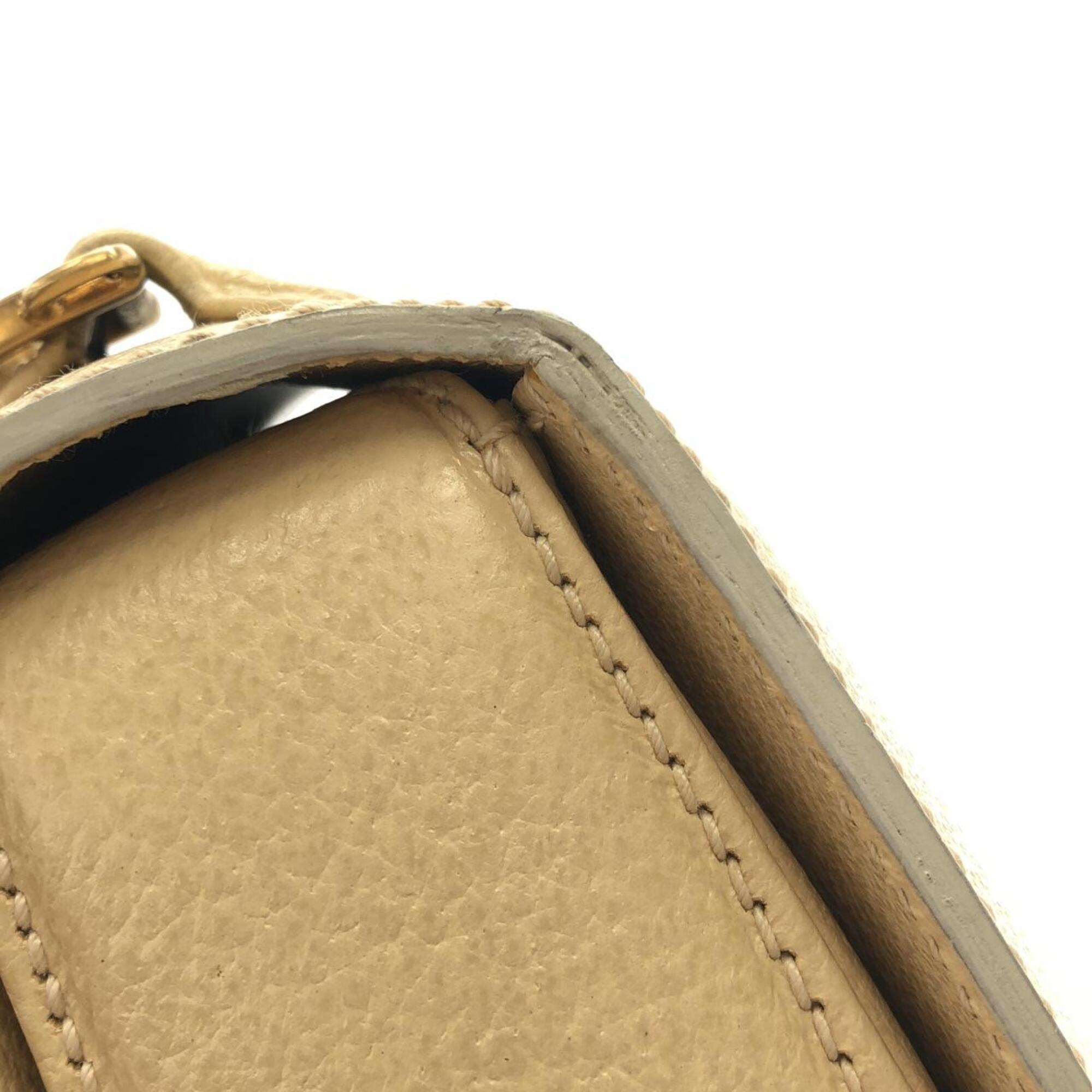 Gucci Ivory Leather Handbag (Pre-Owned)