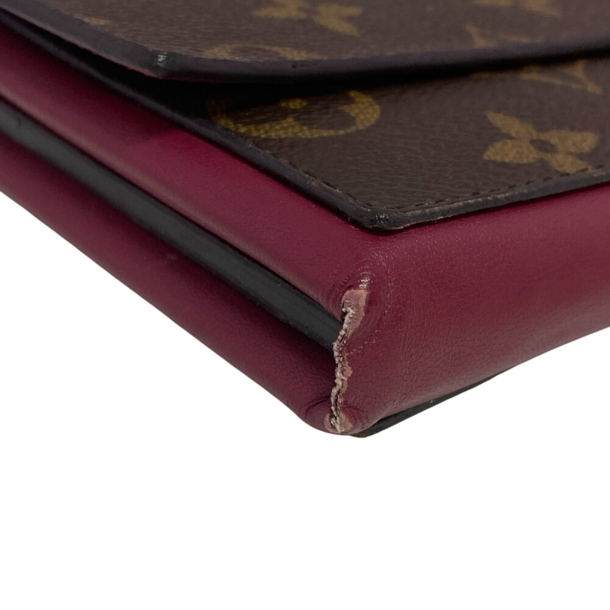 Louis Vuitton Monogram Brown Leather Long Wallet (Bi-Fold) (Pre-Owned)