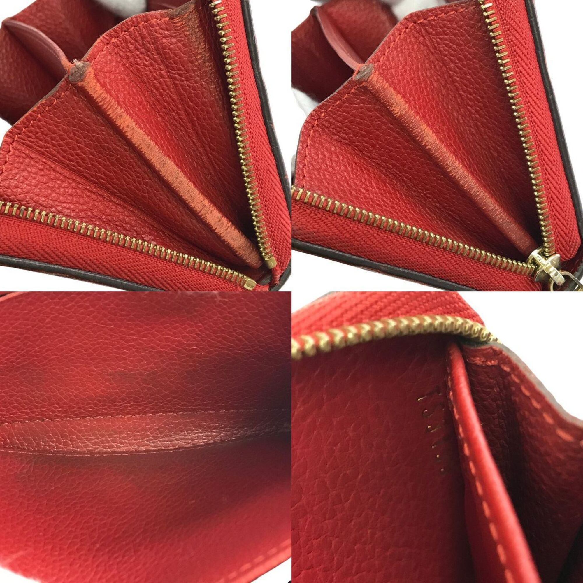 Louis Vuitton Monogram Empreinte Red Color Leather Coin Purse/Coin Case (Pre-Owned)