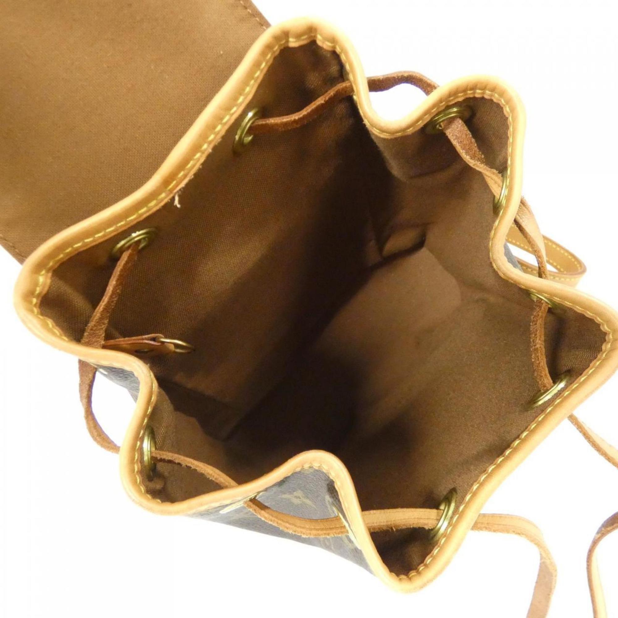 Louis Vuitton Brown Coated Canvas Backpack (Pre-Owned)