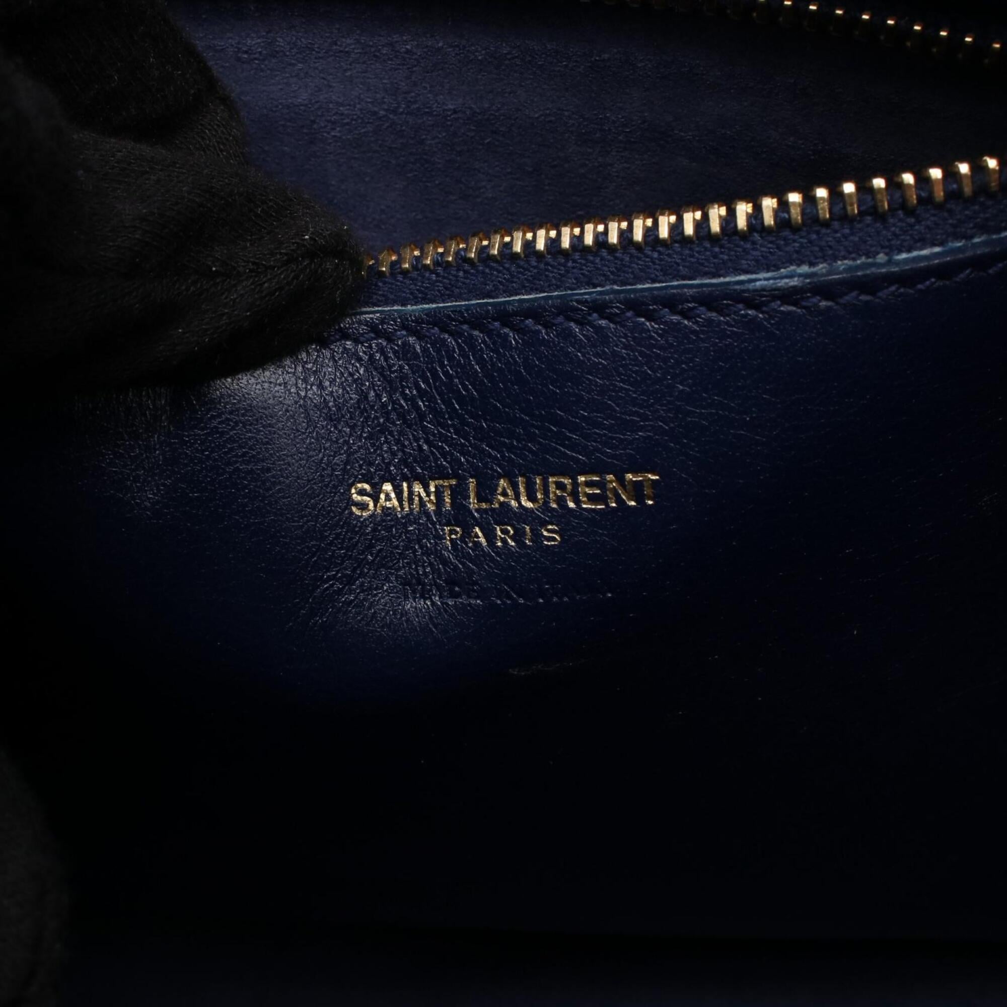 Saint Laurent Blue Leather Handbag (Pre-Owned)