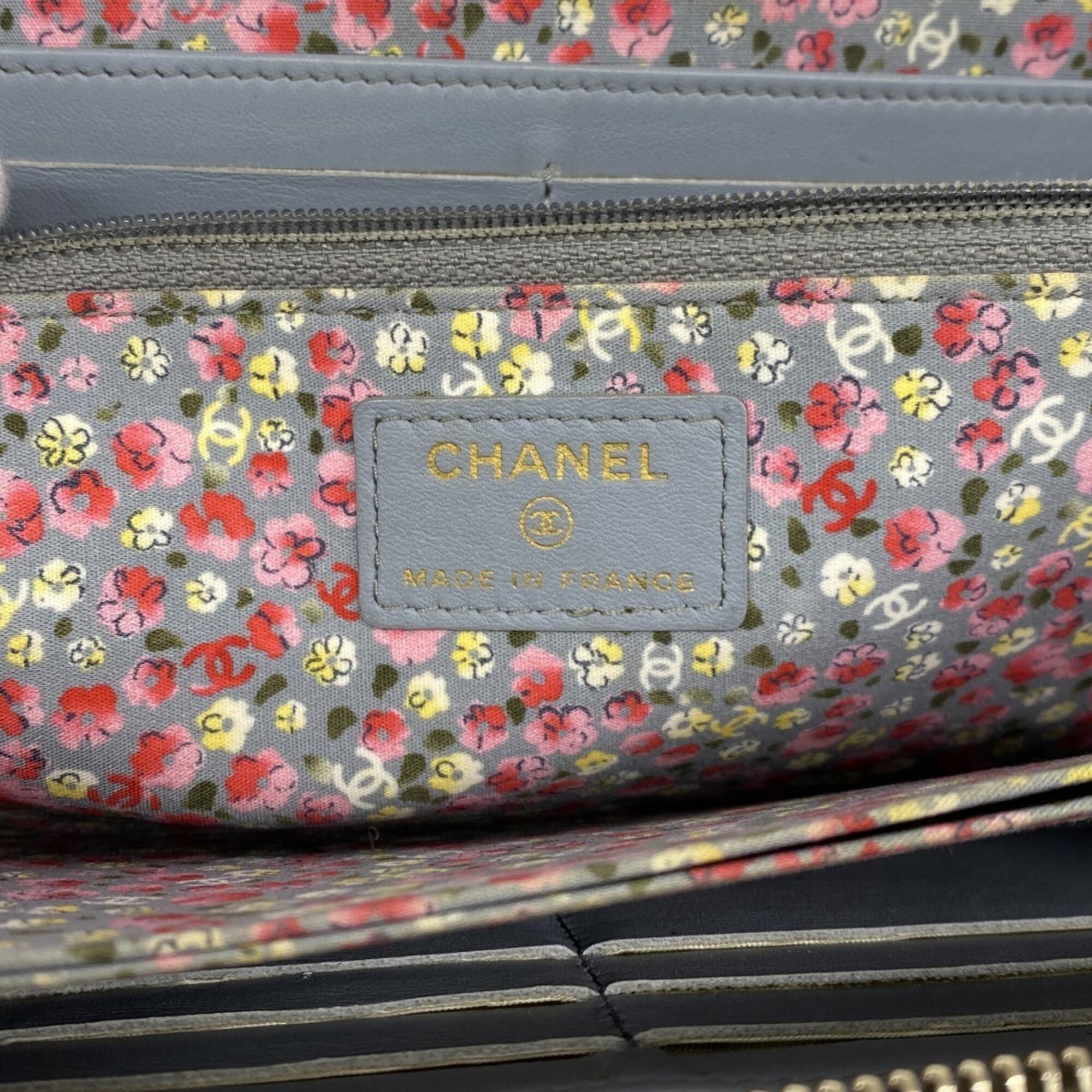 Chanel Khaki Canvas Long Wallet (Bi-Fold) (Pre-Owned)