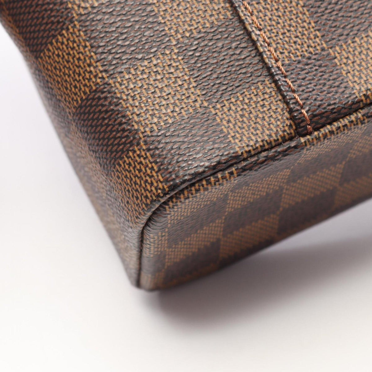 Louis Vuitton Brown Damier Canvas Coated Canvas Leather Handbag Shoulder Bag (Pre-Owned)