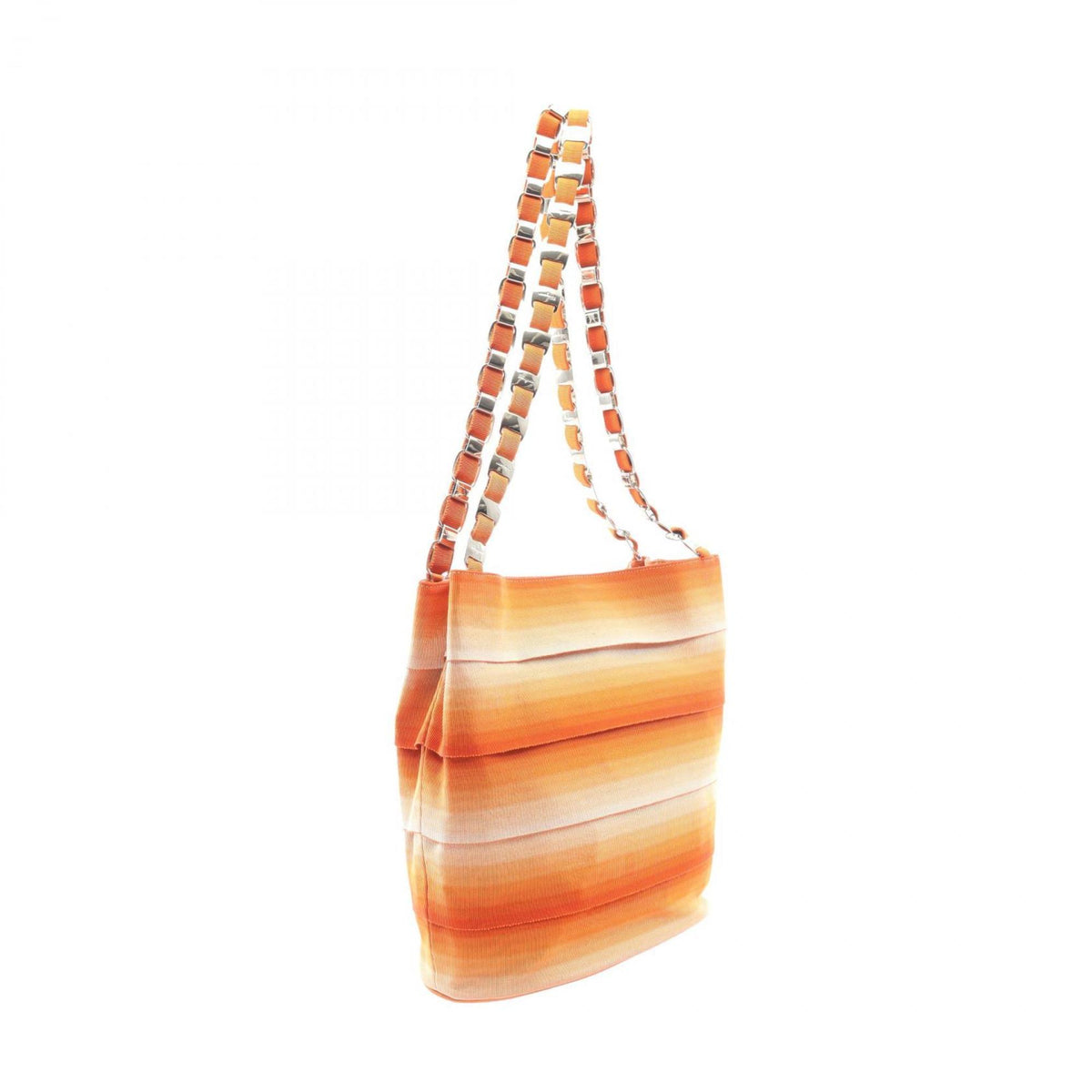 Salvatore Ferragamo Orange Canvas Leather Shoulder Bag (Pre-Owned)