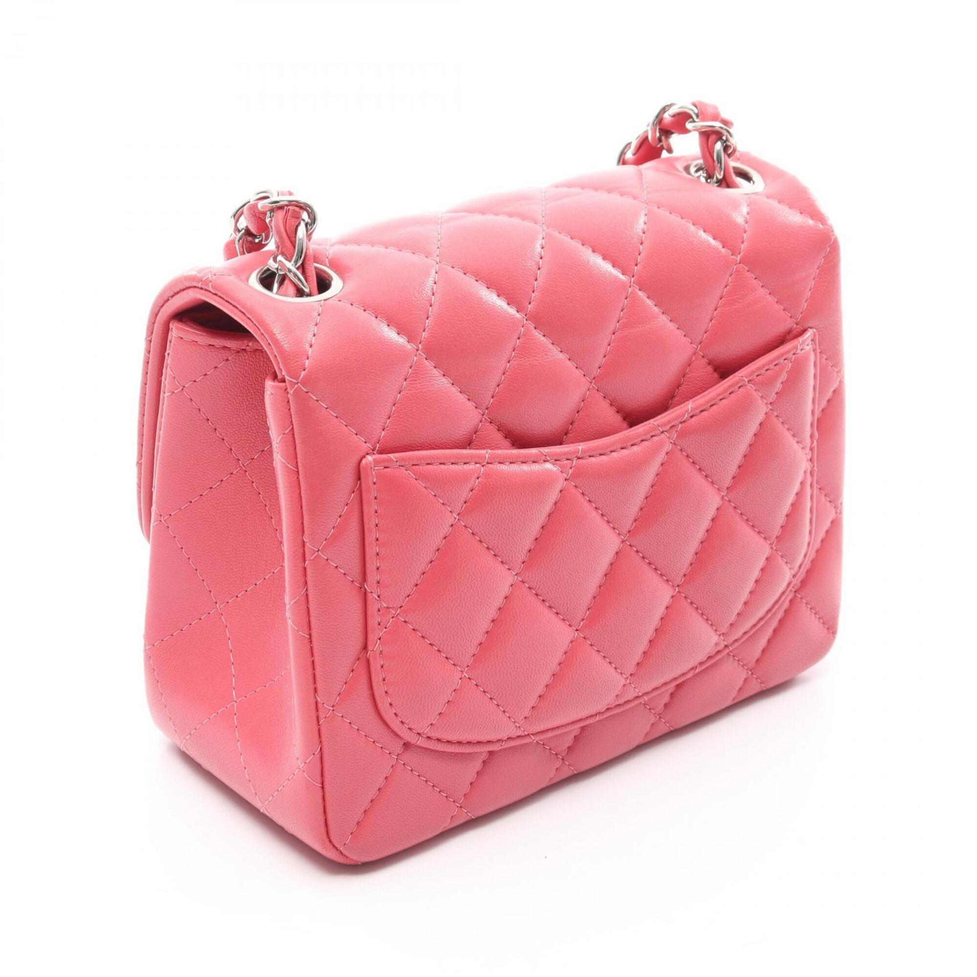 Chanel Pink Leather Handbag Shoulder Bag (Pre-Owned)