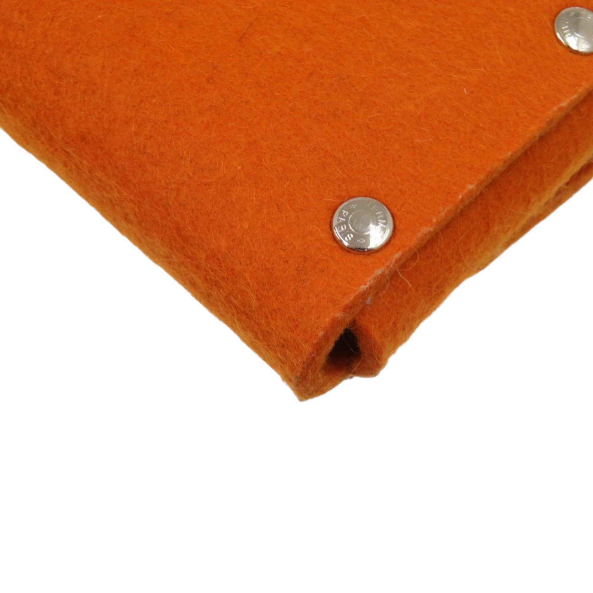 Hermes Orange Felt Pouch (Pre-Owned)