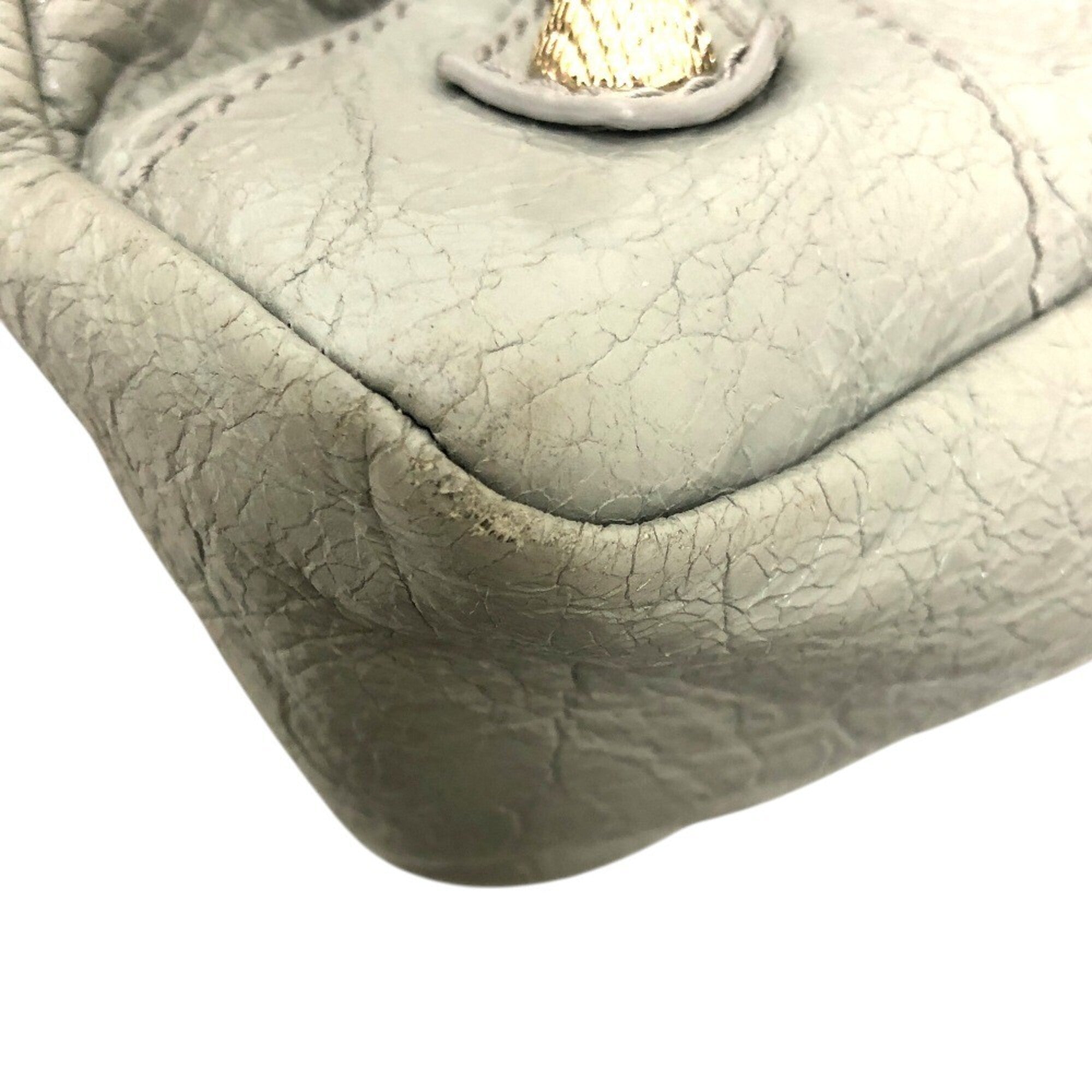 Balenciaga Gray Leather Handbag Shoulder Bag (Pre-Owned)