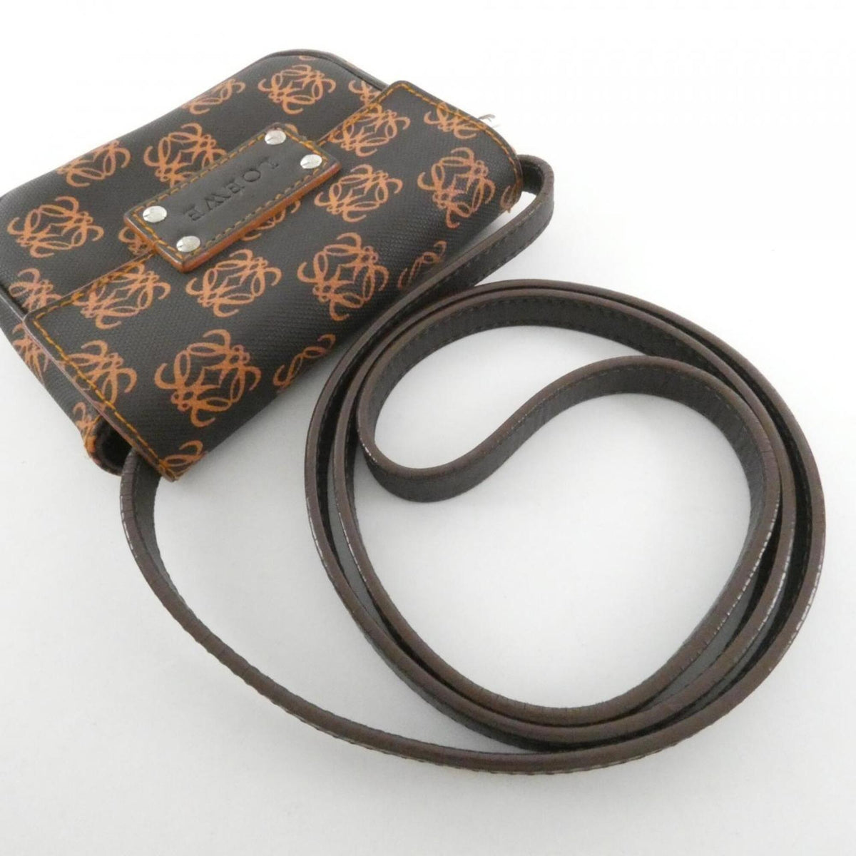 Loewe Brown Orange Pvc Shoulder Bag (Pre-Owned)