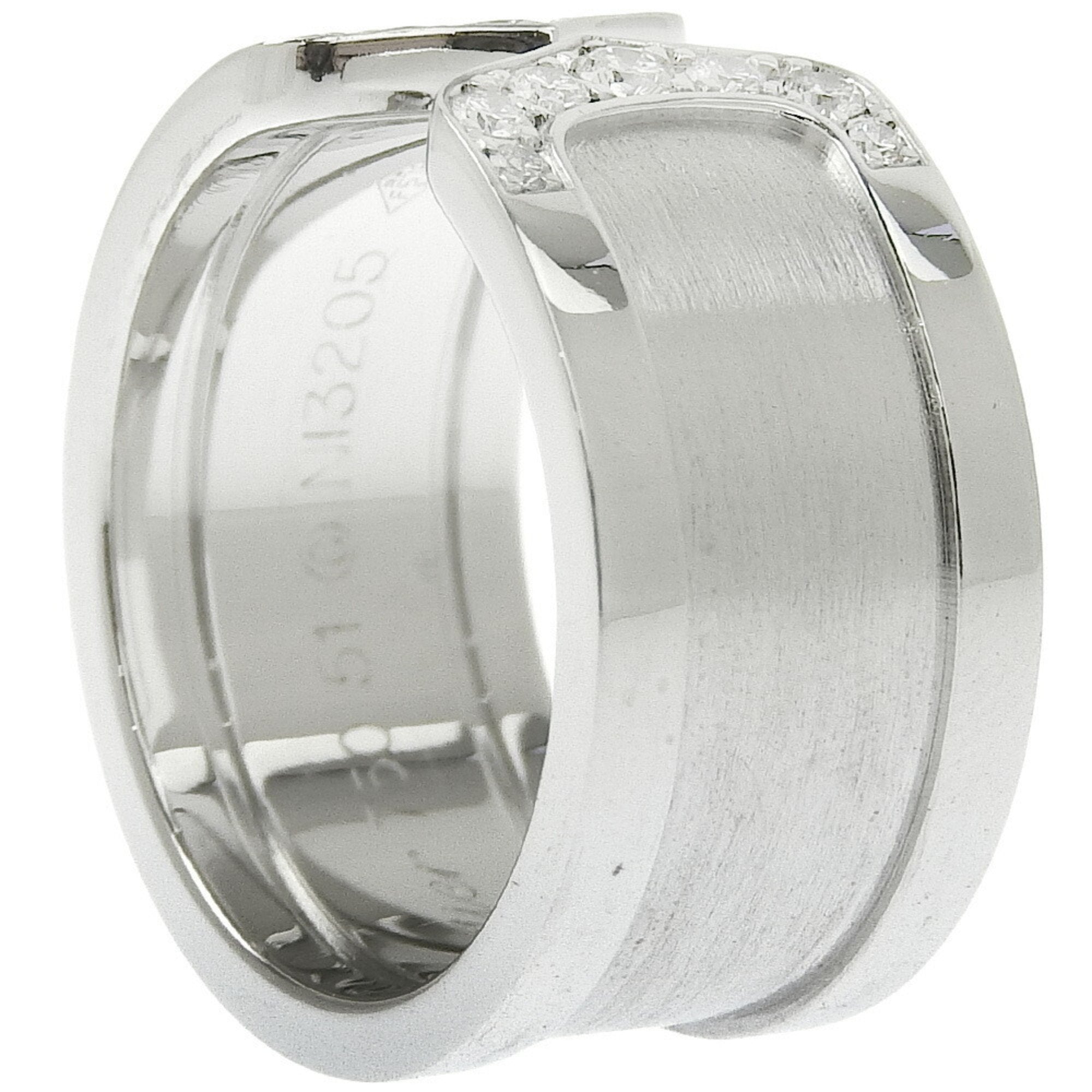Cartier C2 Silver White Gold (18K) Band Ring (Pre-Owned)