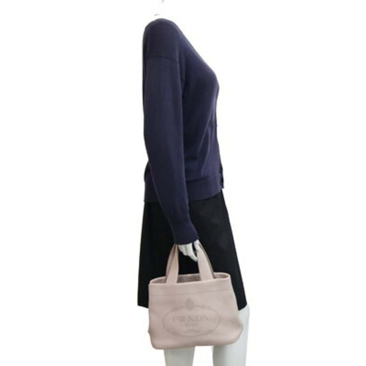Prada Pink Beige Leather Handbag (Pre-Owned)