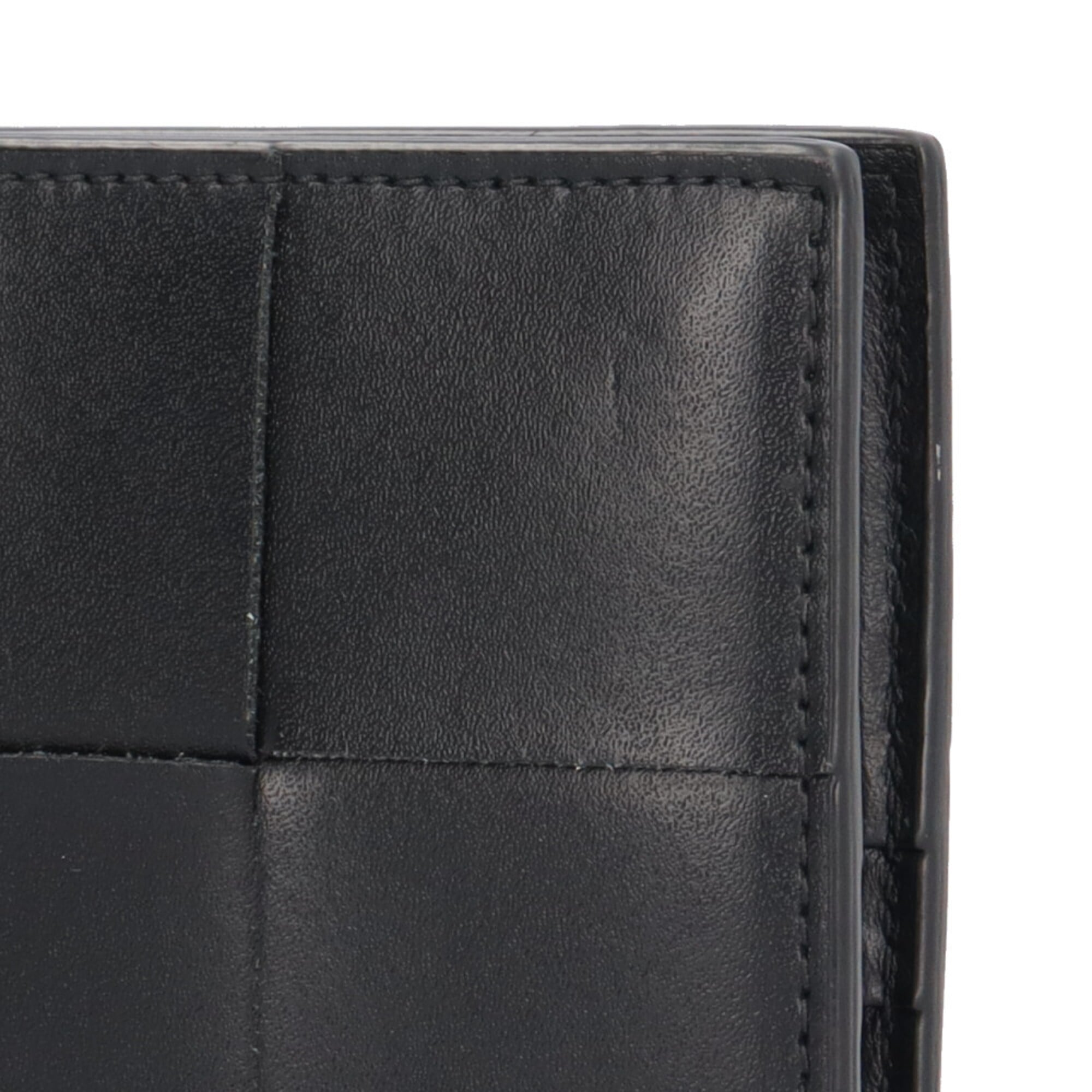 Bottega Veneta Black Leather Wallet (Bi-Fold) (Pre-Owned)