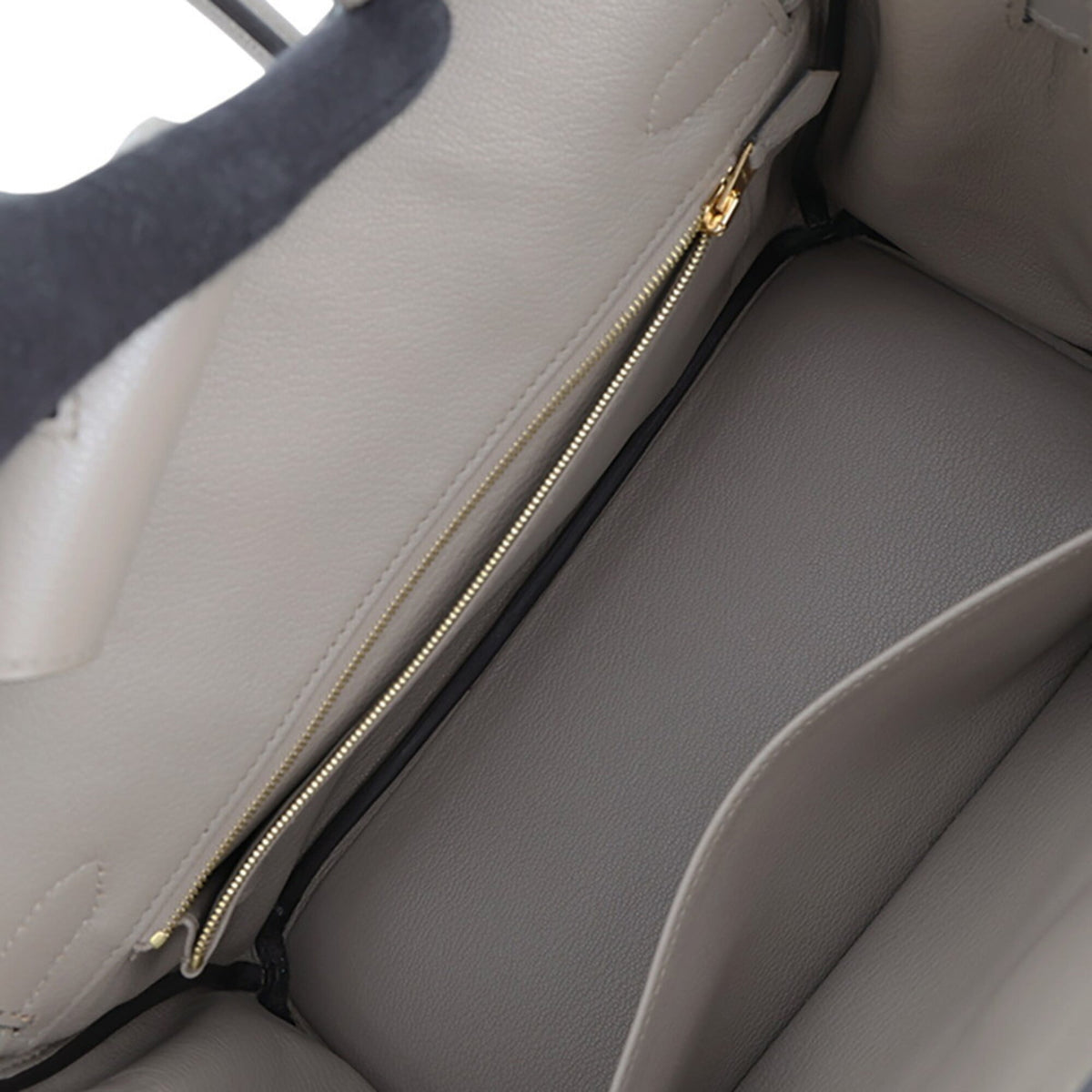Hermes Gray Togo Leather Handbag (Pre-Owned)