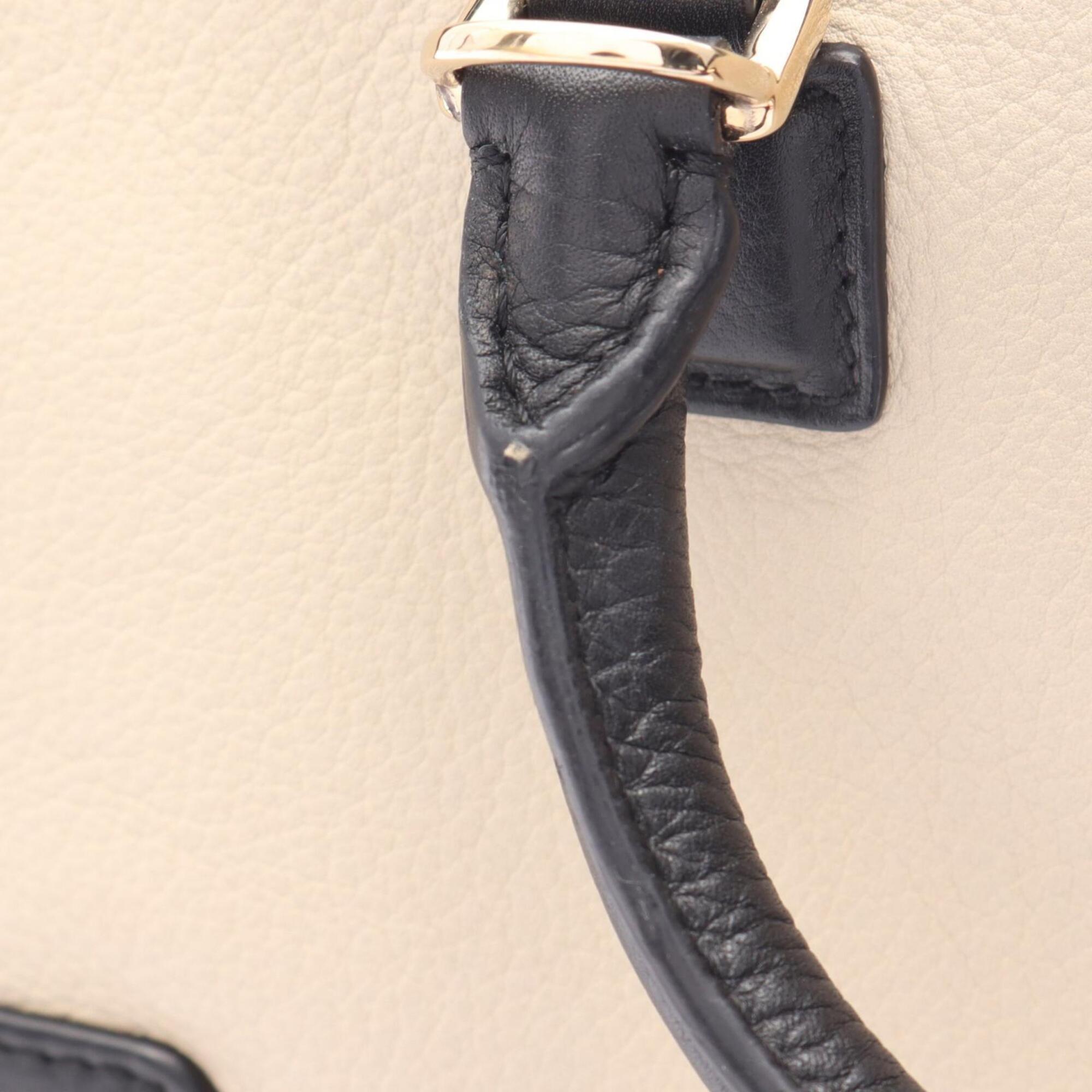 Loewe Beige Black Leather Handbag (Pre-Owned)