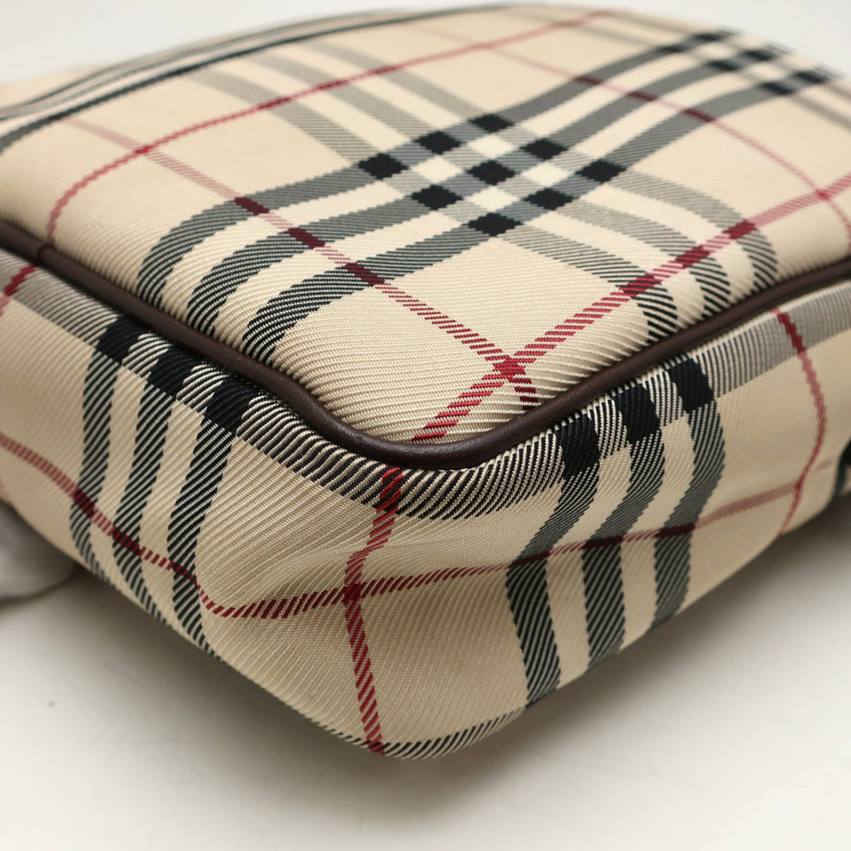 Burberry Nylon Canvas Leather Shoulder Bag (Pre-Owned)