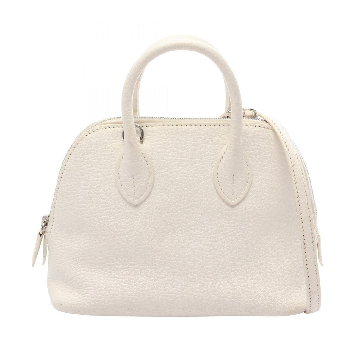 Hermes White Chevre Leather Handbag (Pre-Owned)
