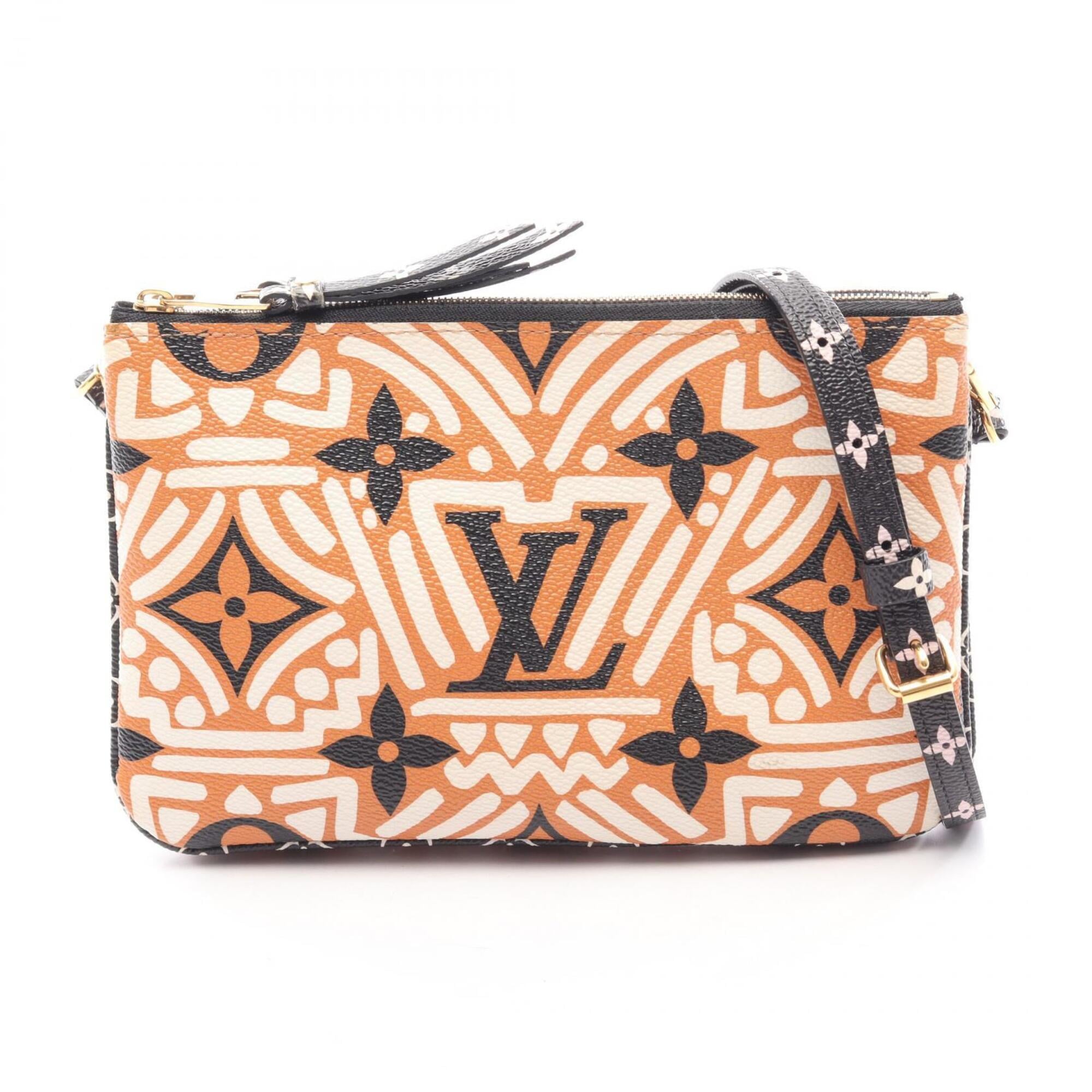 Louis Vuitton Multi-Color Orange Coated Canvas Handbag Pochette Shoulder Bag (Pre-Owned)
