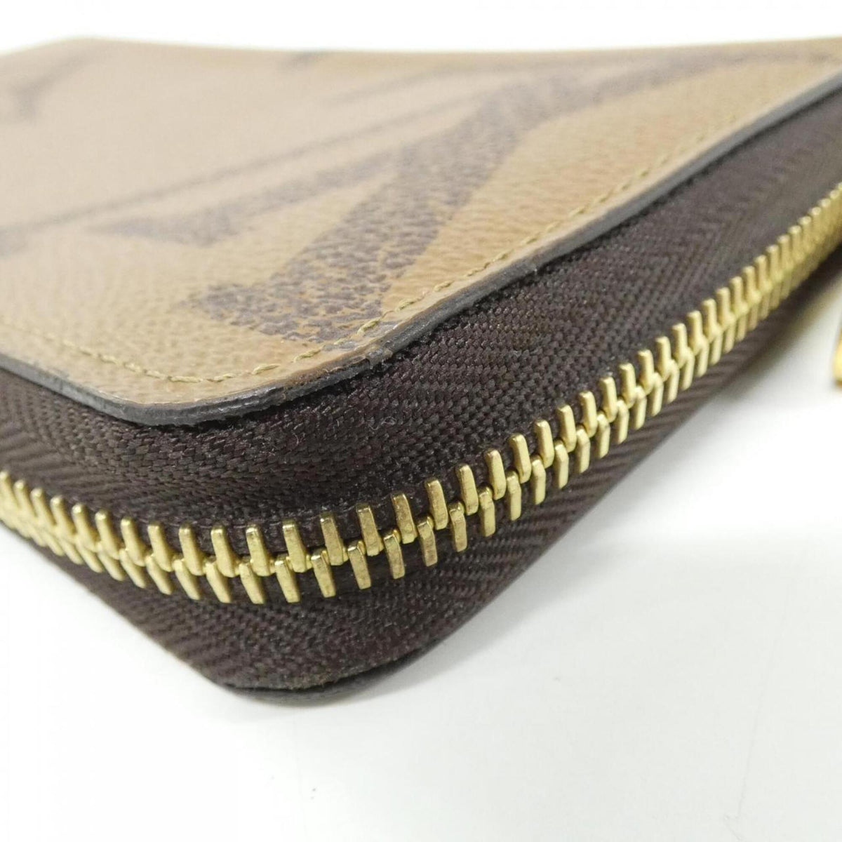 Louis Vuitton Marron Coated Canvas Long Wallet (Bi-Fold) (Pre-Owned)