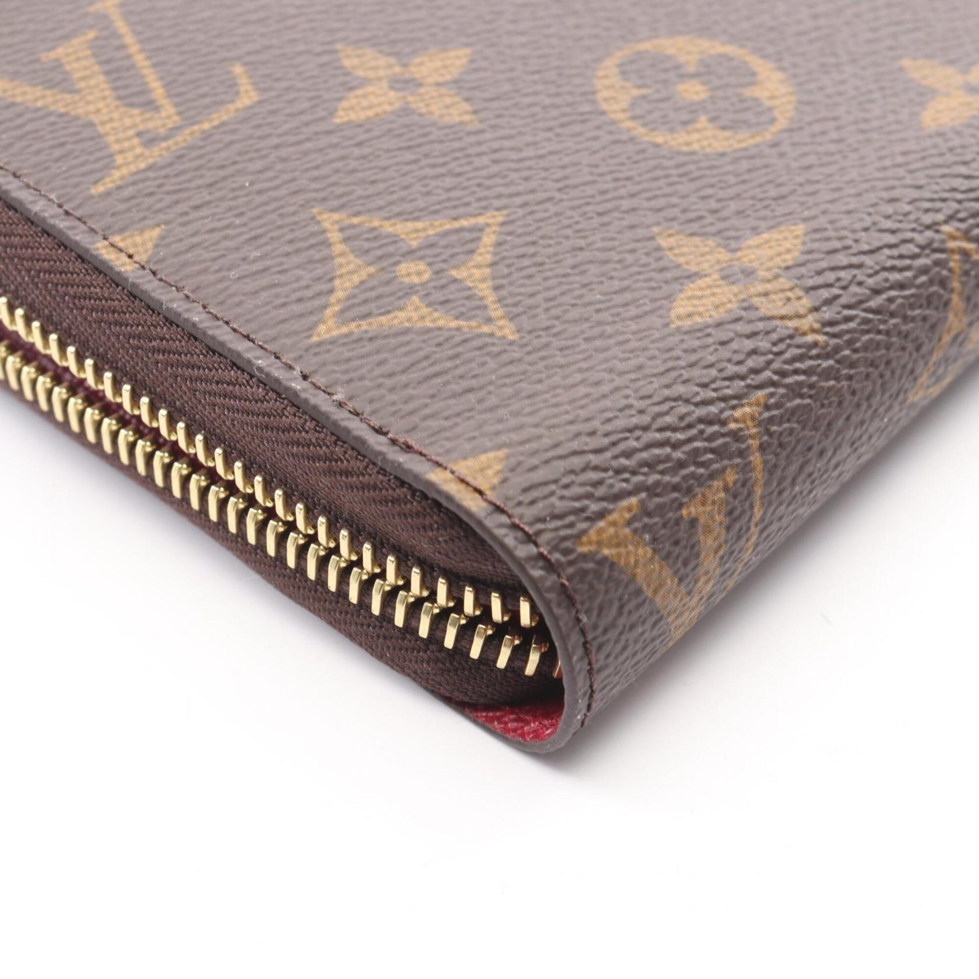 Louis Vuitton Brown Fuchsia Pink Coated Canvas Pvc Long Wallet (Bi-Fold) (Pre-Owned)