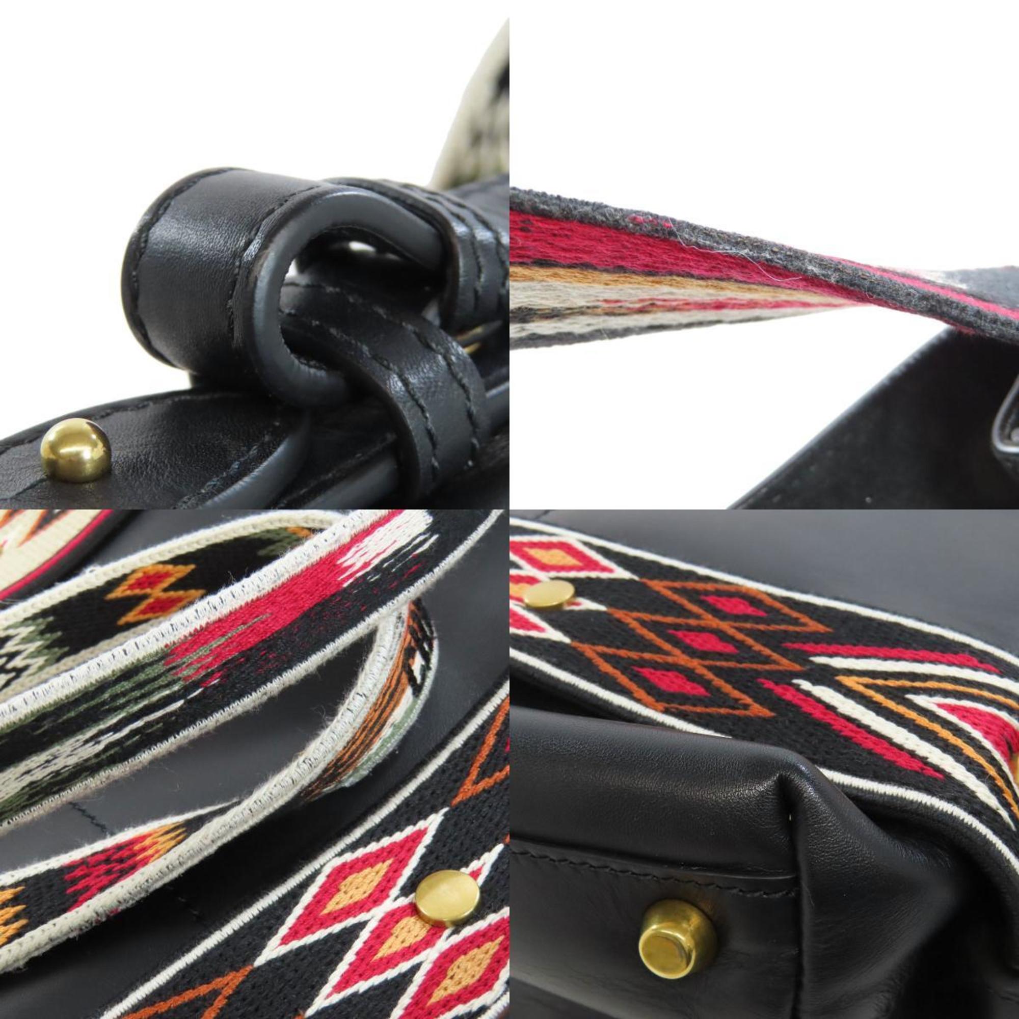 Christian Dior Black Leather Shoulder Bag (Pre-Owned)