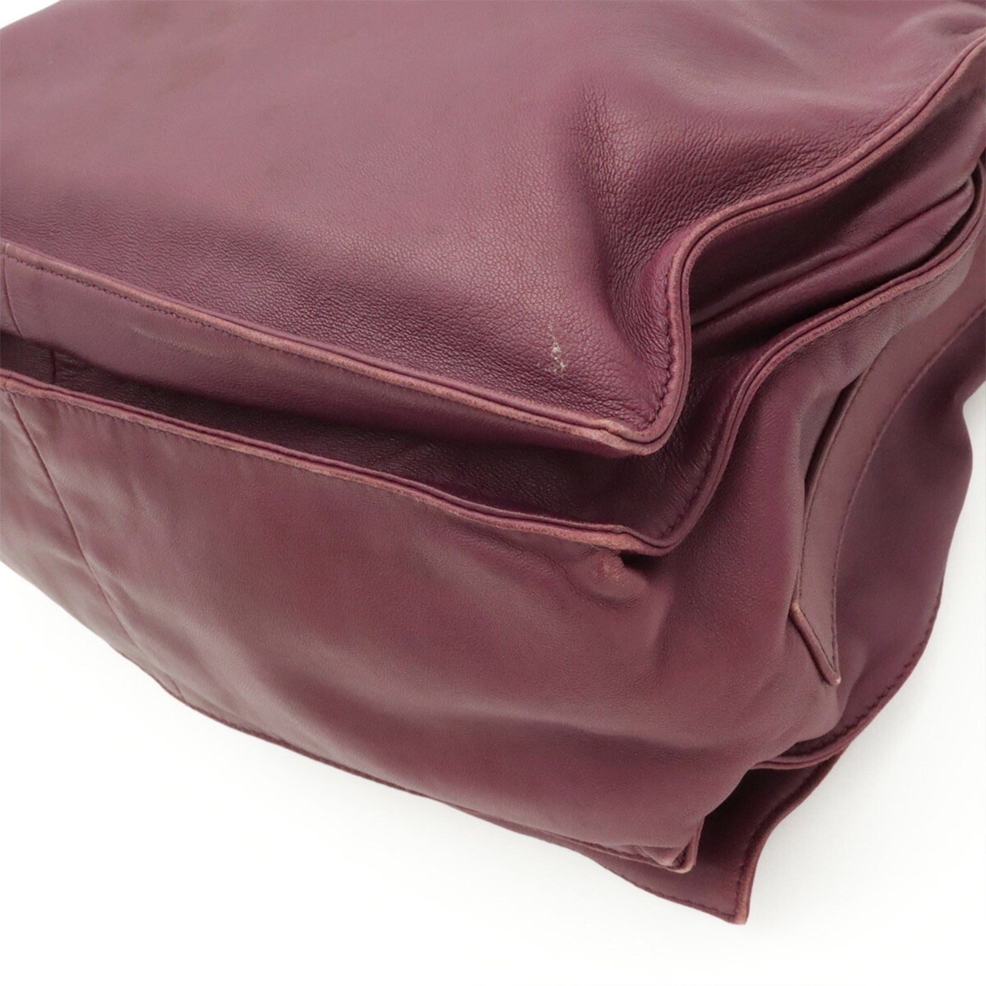 Loewe Purple Leather Pochette Shoulder Bag (Pre-Owned)