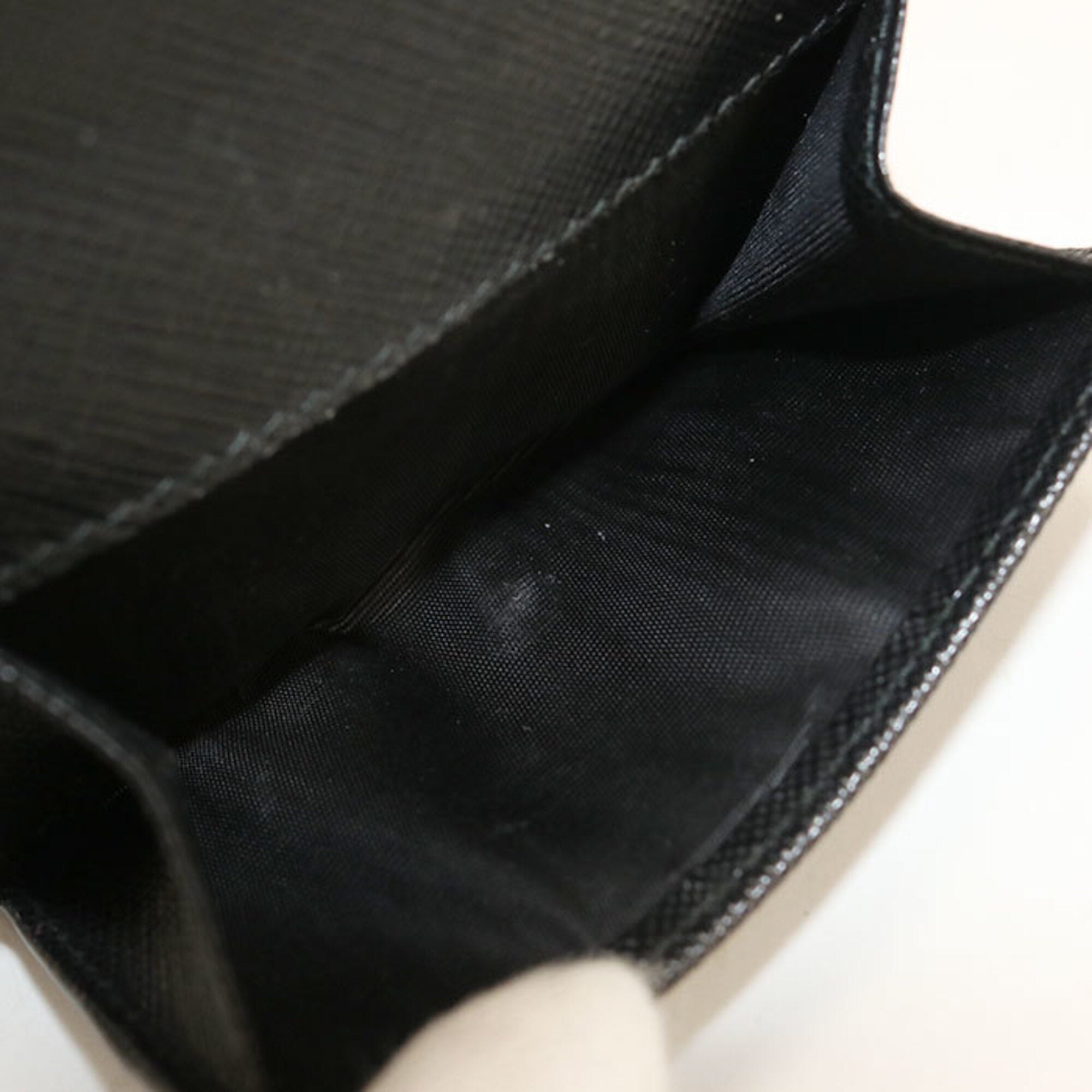 Prada Black Leather Wallet (Tri-Fold) (Pre-Owned)
