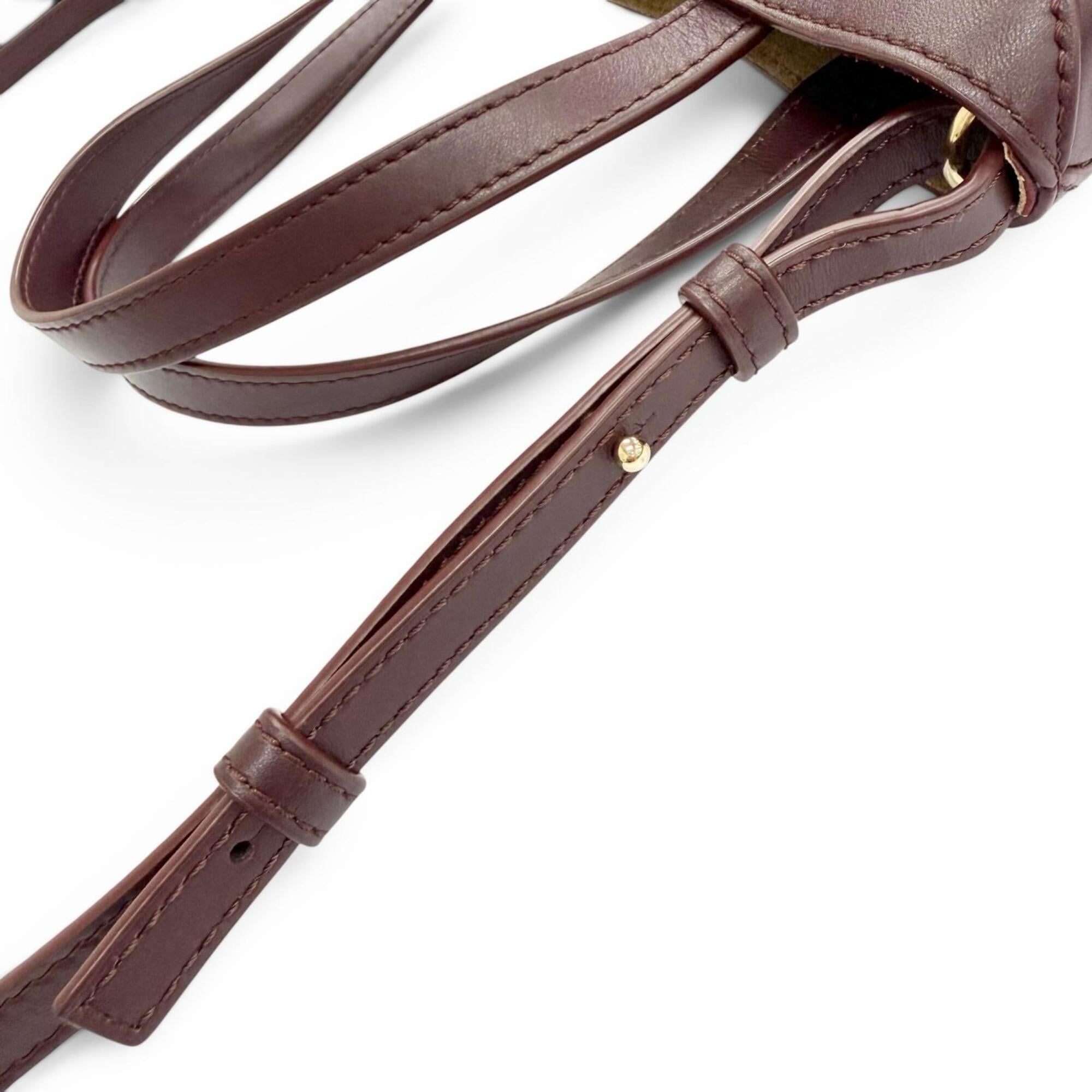 Loewe Burgundy Leather Shoulder Bag (Pre-Owned)
